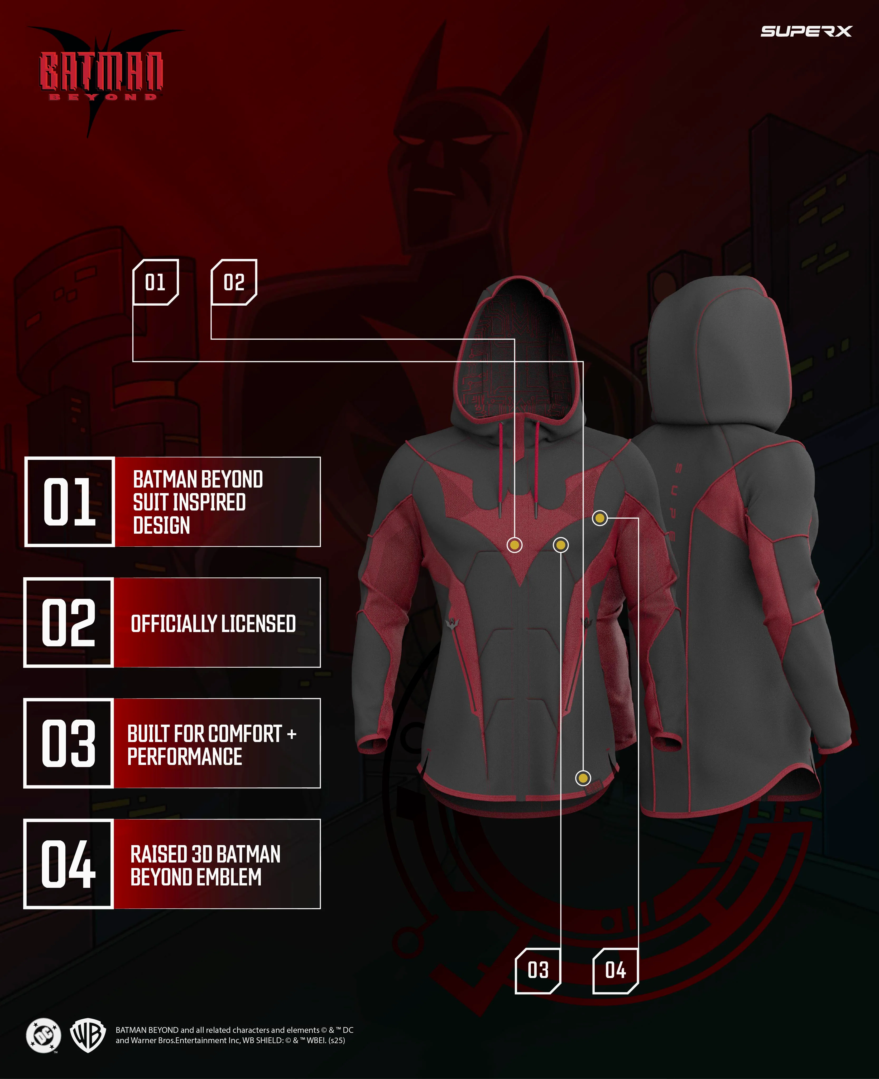 BATMAN⢠BEYOND Limited Edition Performance Pullover Hoodie 1 of 999 - Image 8