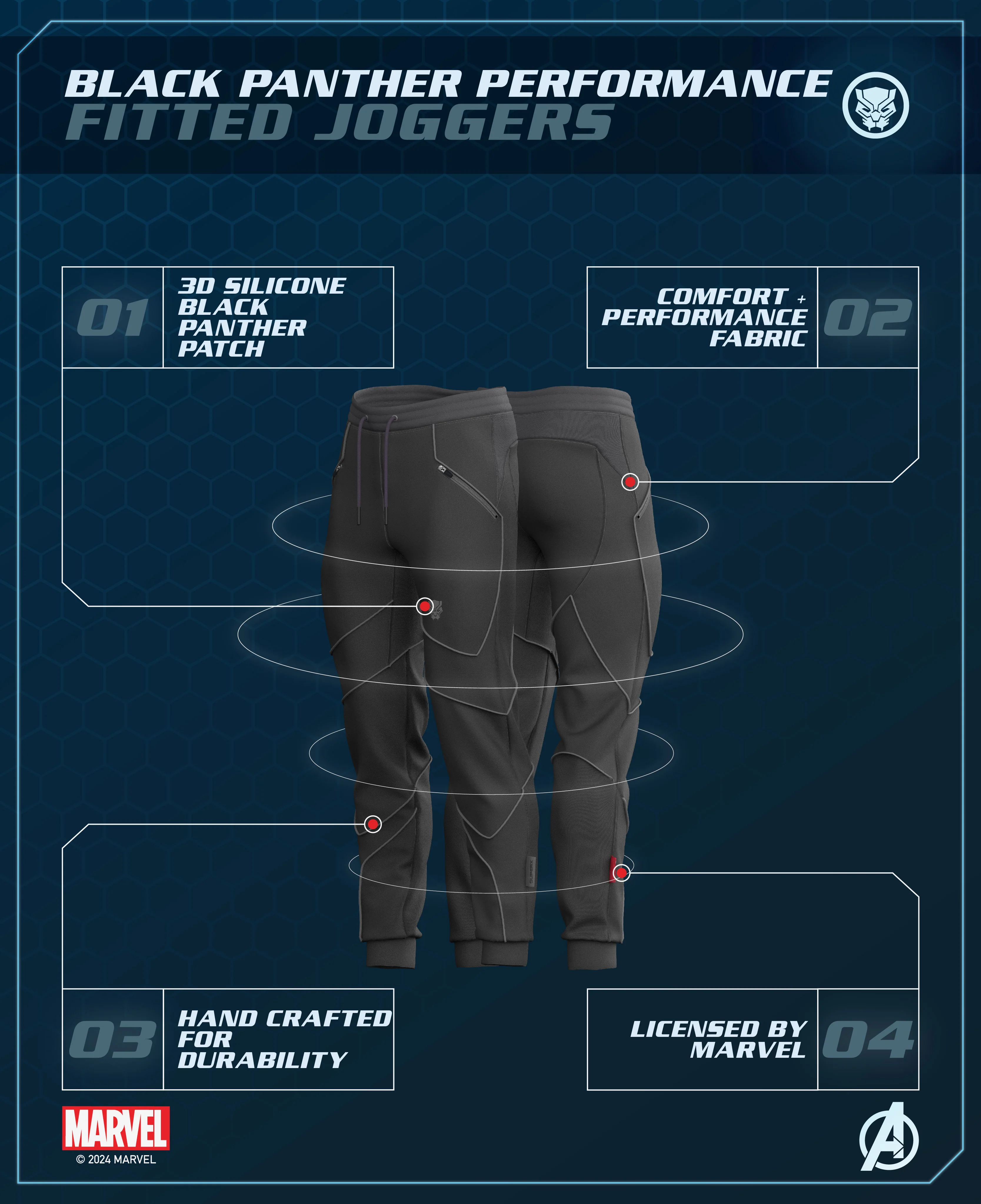 BLACK PANTHER Performance Joggers - Image 6