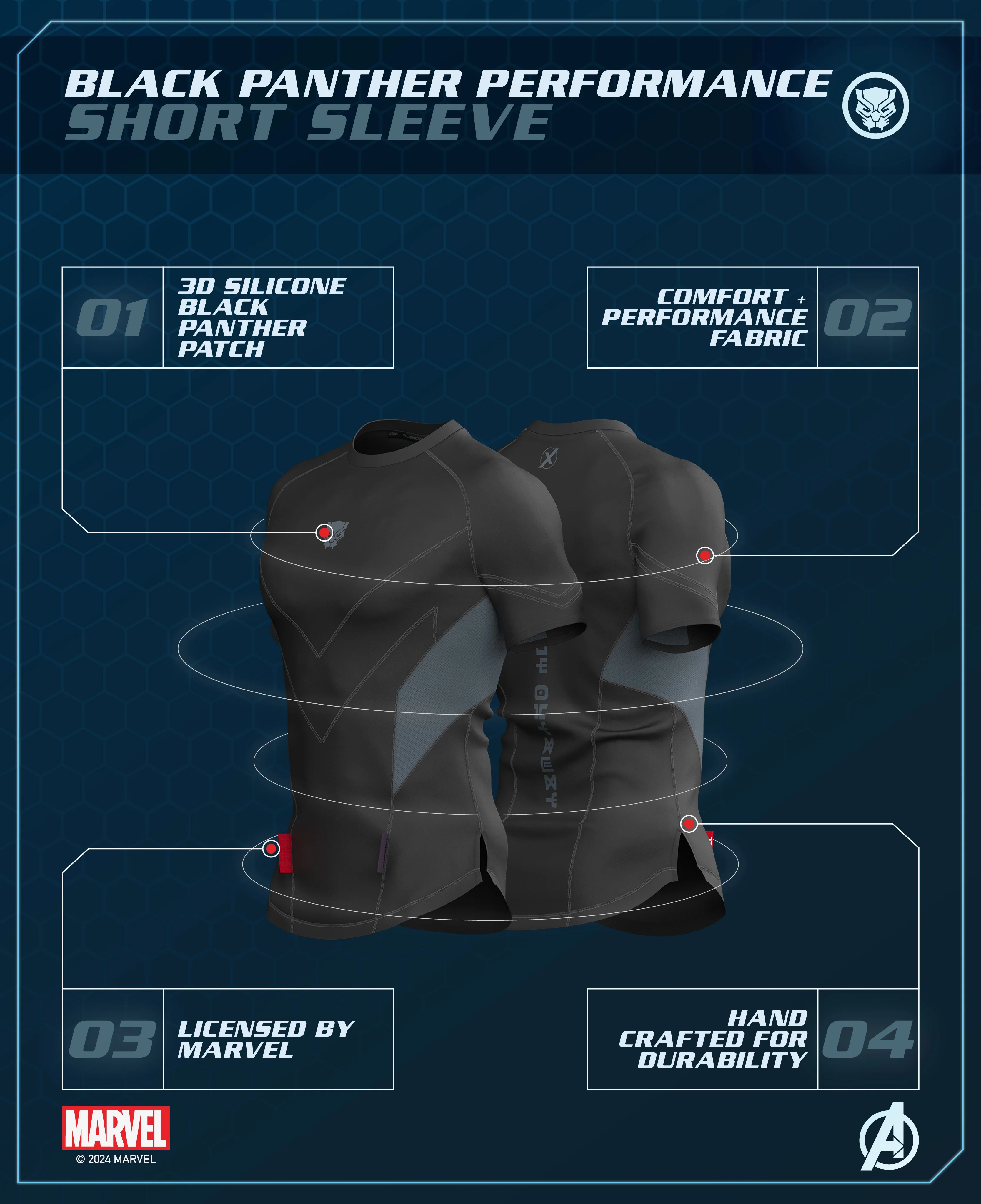 BLACK PANTHER Performance Short Sleeve - Image 3
