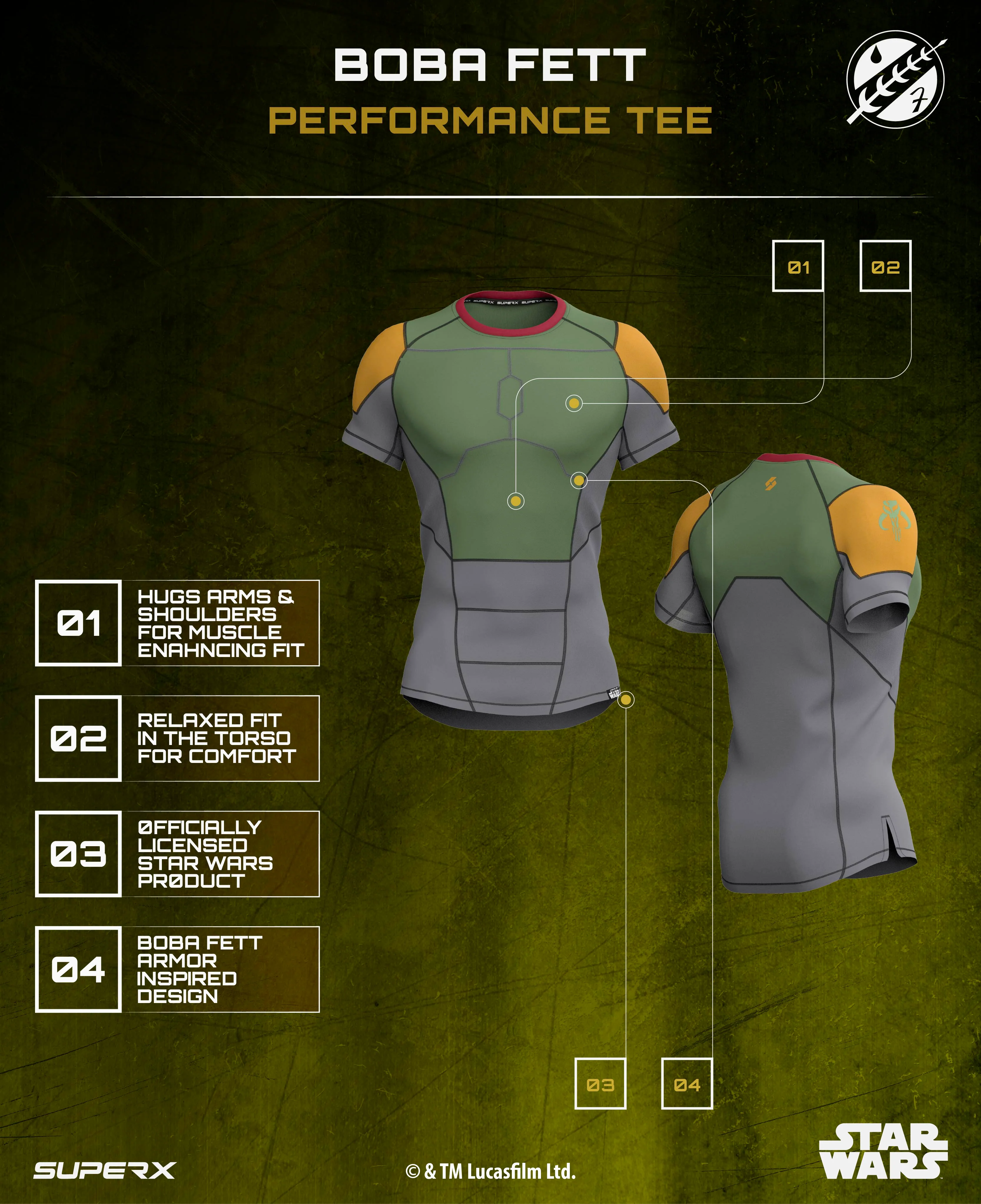 BOBA FETT Performance Short Sleeve - Image 6