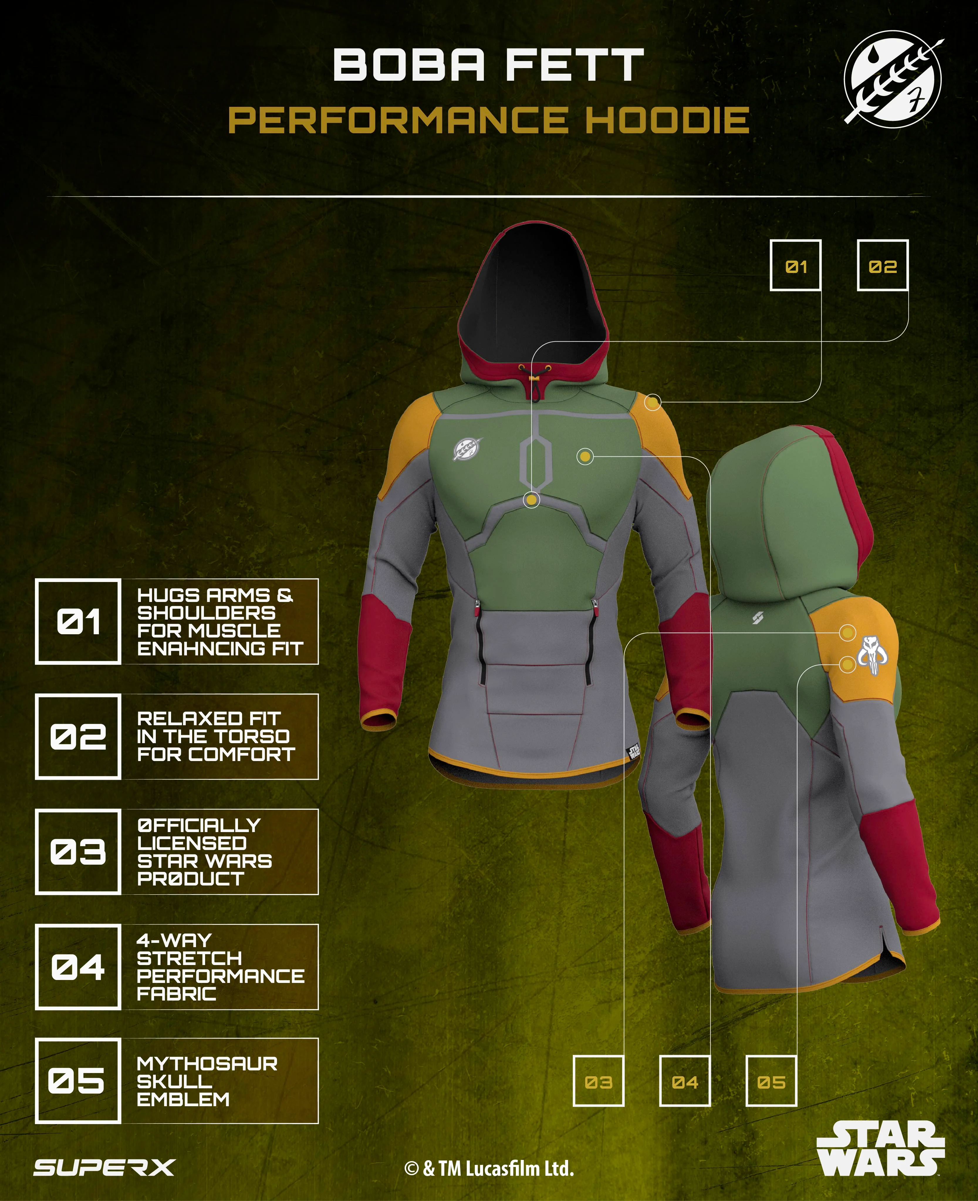 BOBA FETT Limited Edition Performance Hoodie 1 of 500 - Image 11