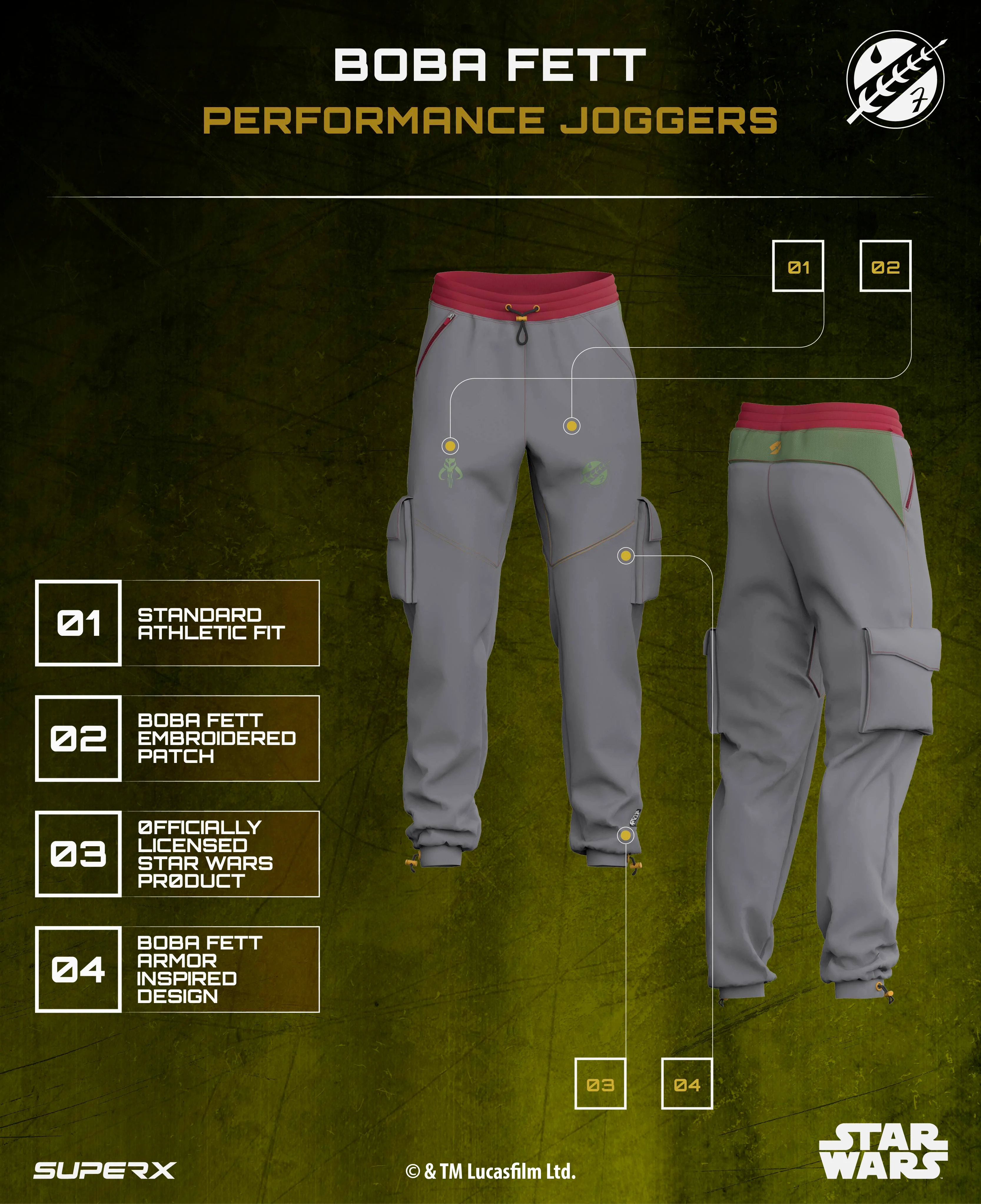 BOBA FETT Limited Edition Performance Joggers 1 of 500 - Image 7