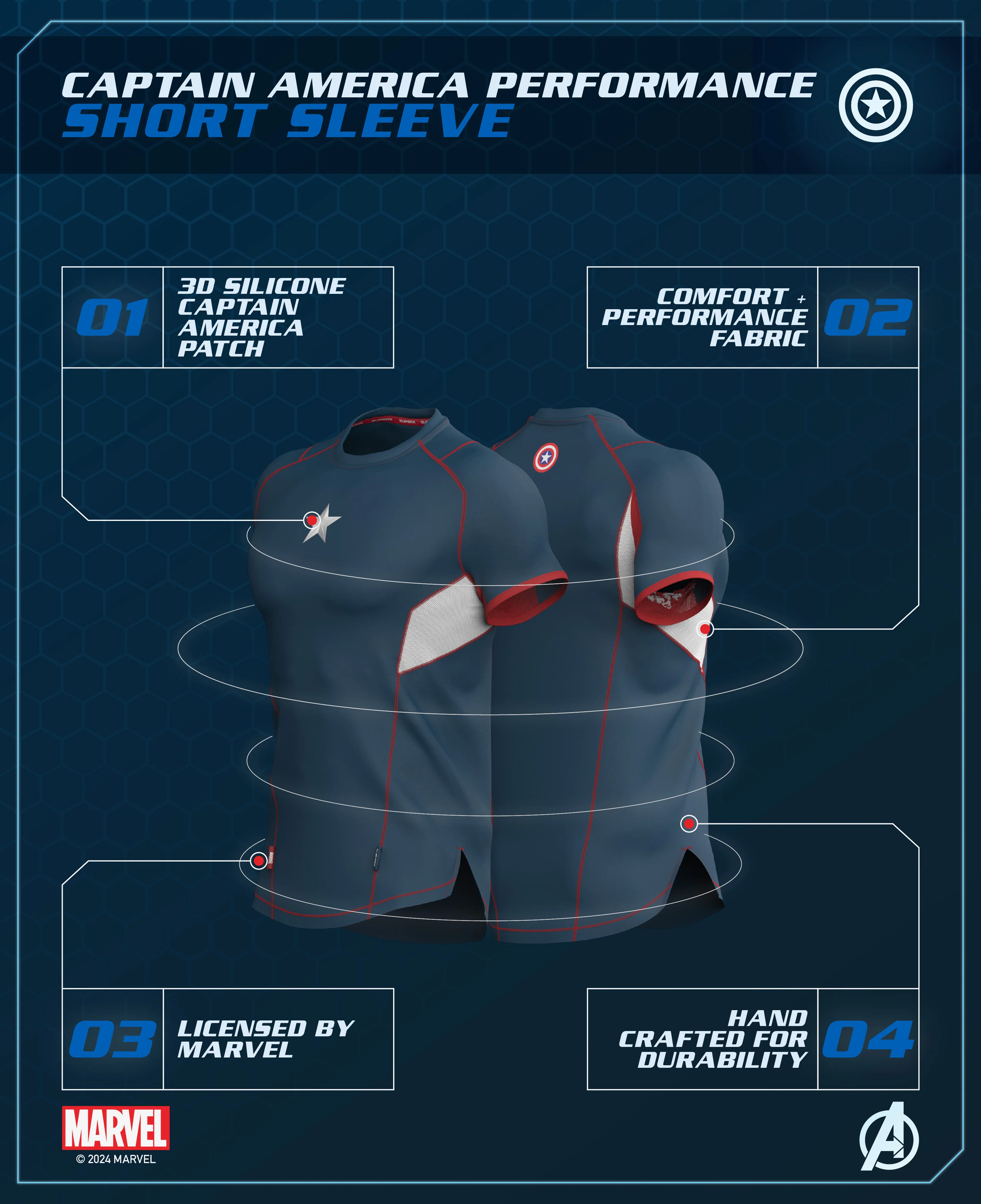 CAPTAIN AMERICA Performance Short Sleeve - Image 6