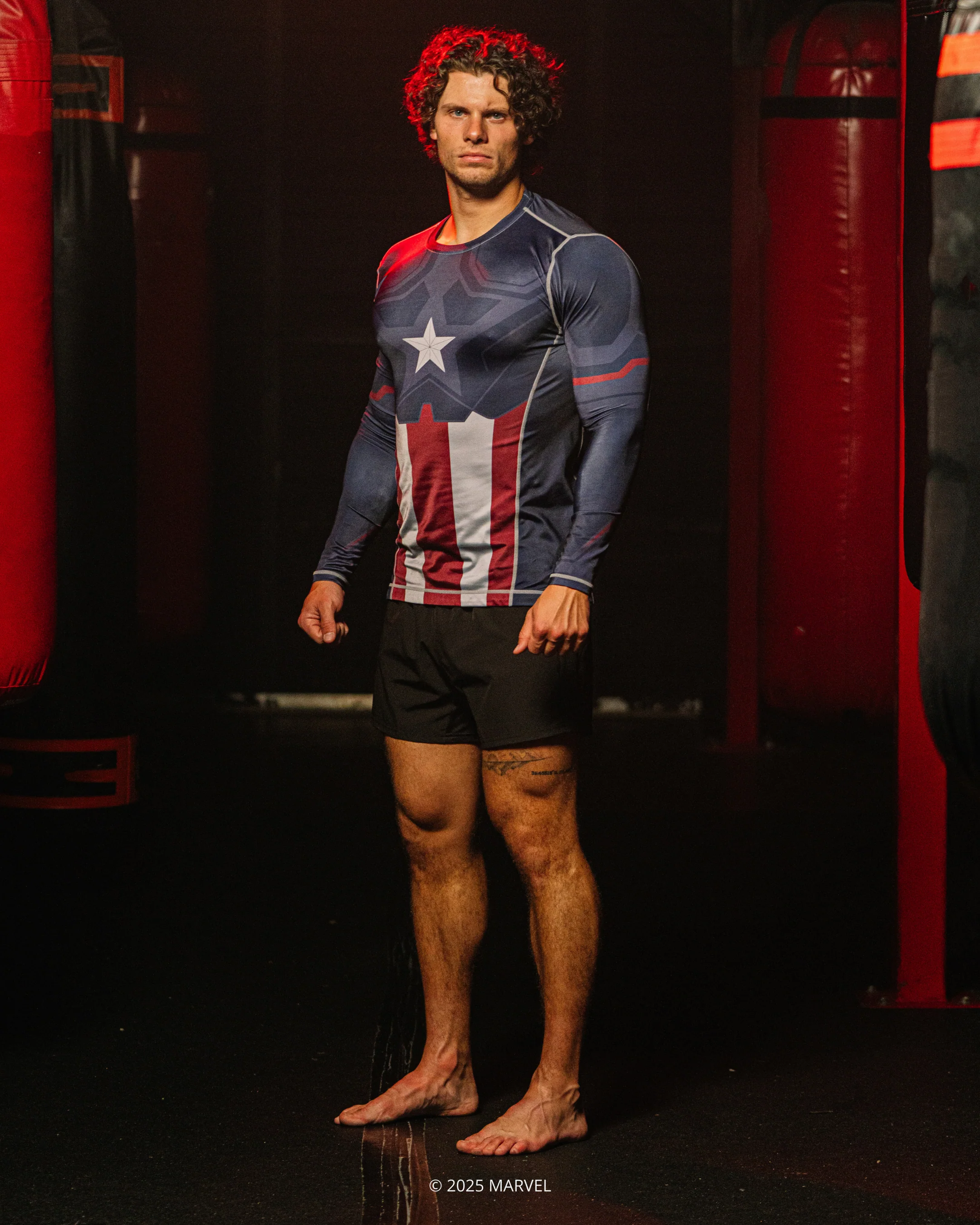 Captain America Long Sleeve MMA Rash Guard - Image 11