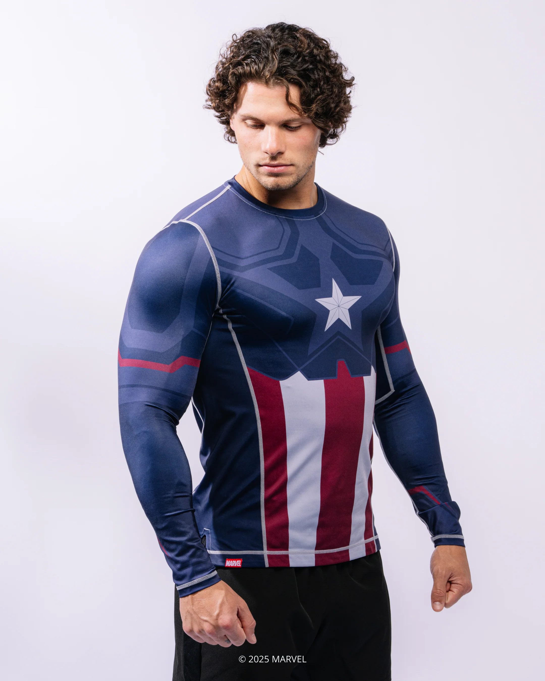 Captain America Long Sleeve MMA Rash Guard - Image 5
