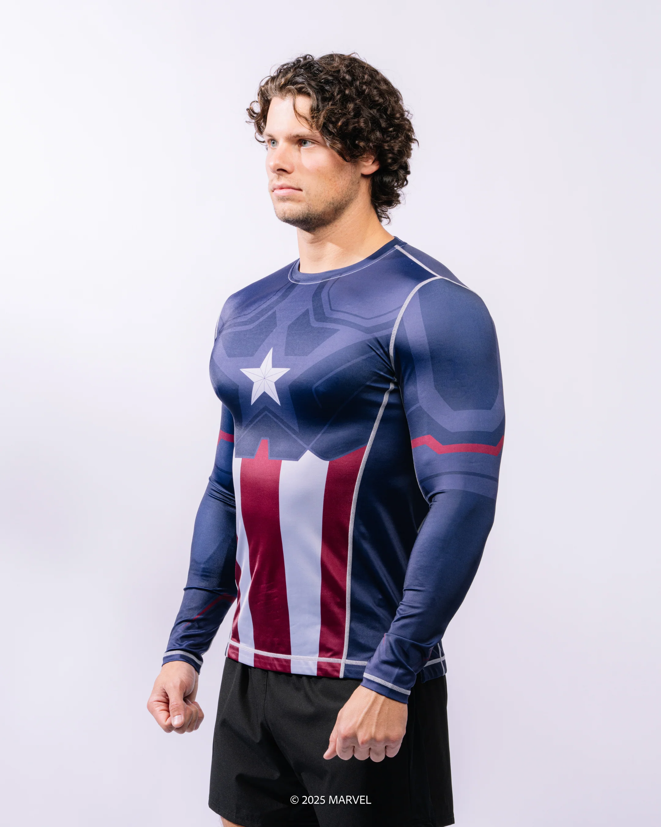 Captain America Long Sleeve MMA Rash Guard - Image 6