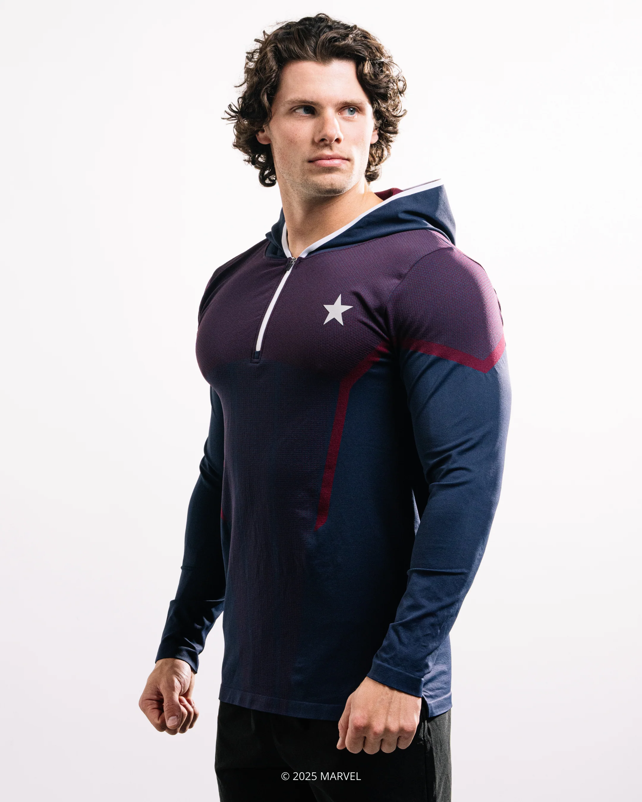 Captain America Super Suitâ„¢ Compression Pullover Hoodie - Image 2