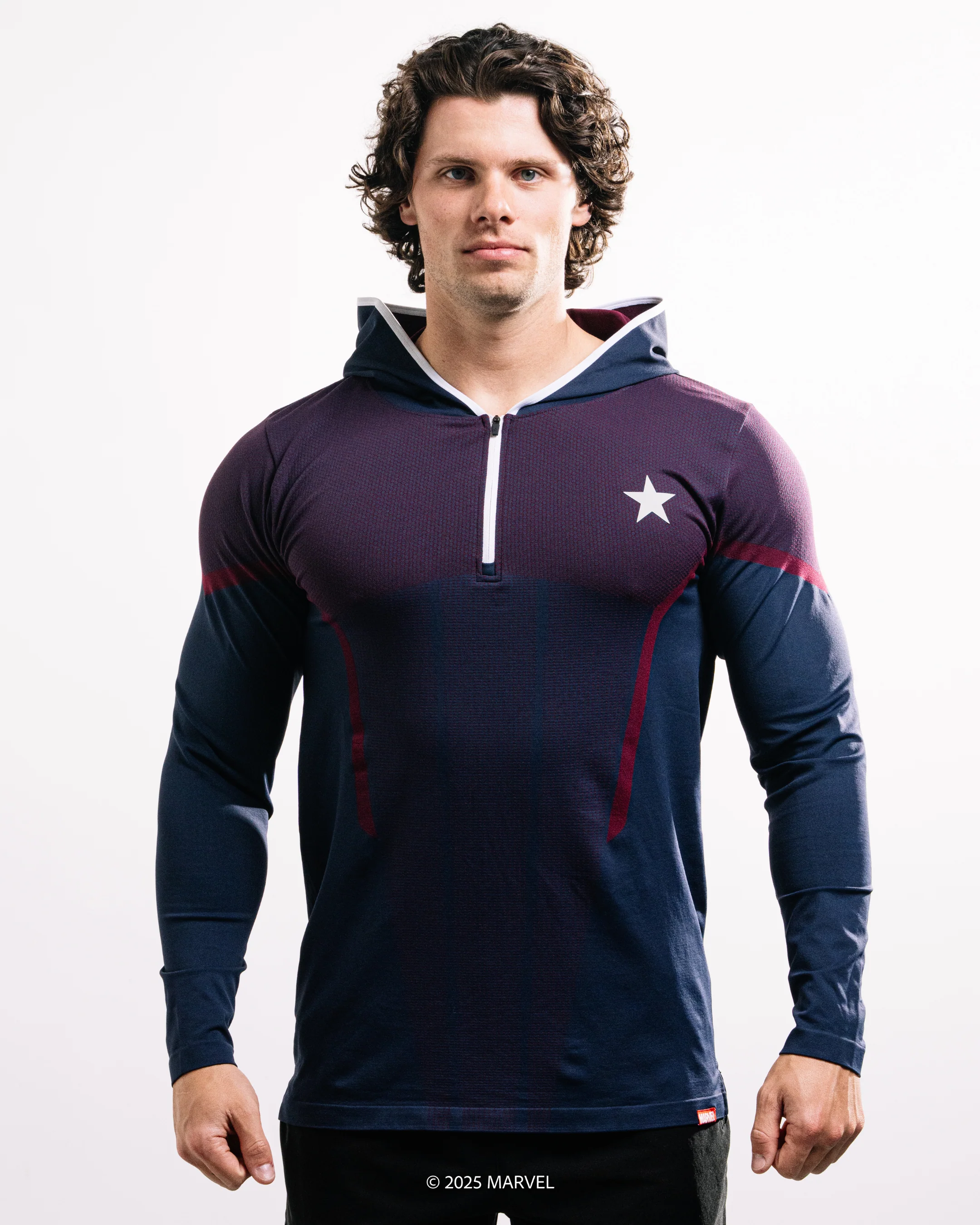 Captain America Super Suitâ„¢ Compression Pullover Hoodie - Image 3