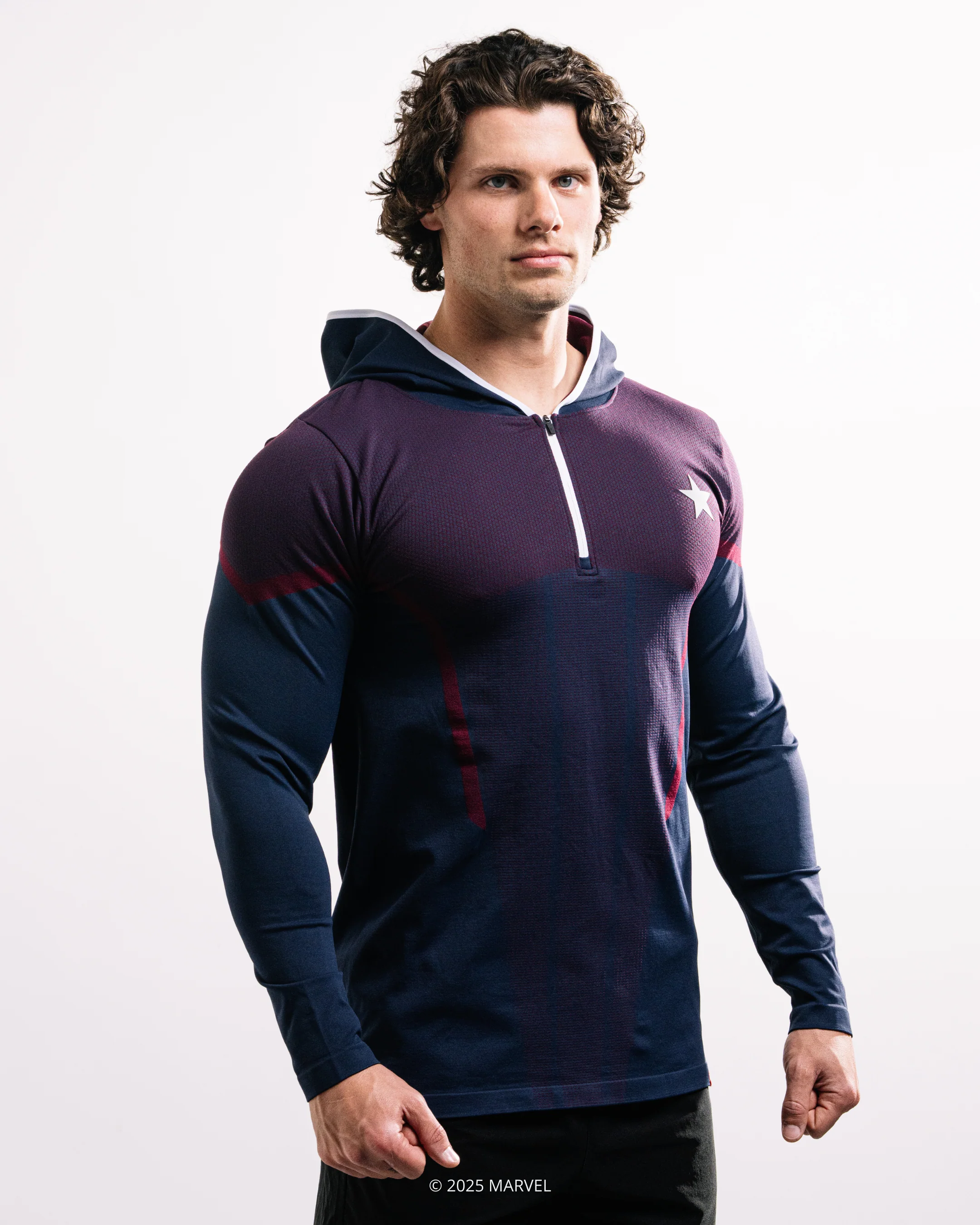 Captain America Super Suitâ„¢ Compression Pullover Hoodie - Image 6