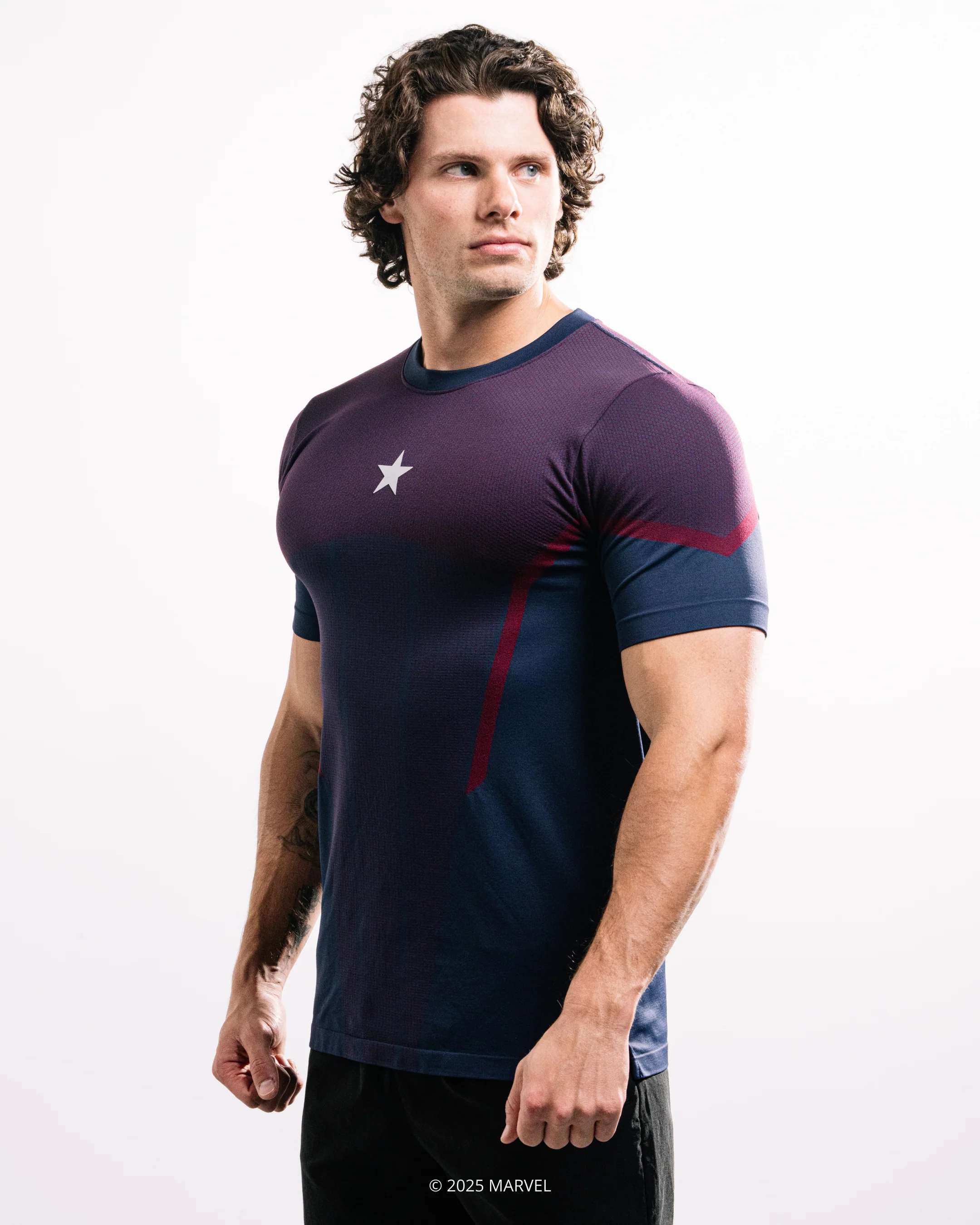 Captain America Super Suitâ„¢ Compression Short Sleeve - Image 9