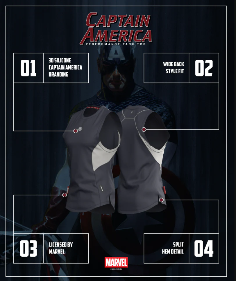 Captain America Performance Tank - Image 5