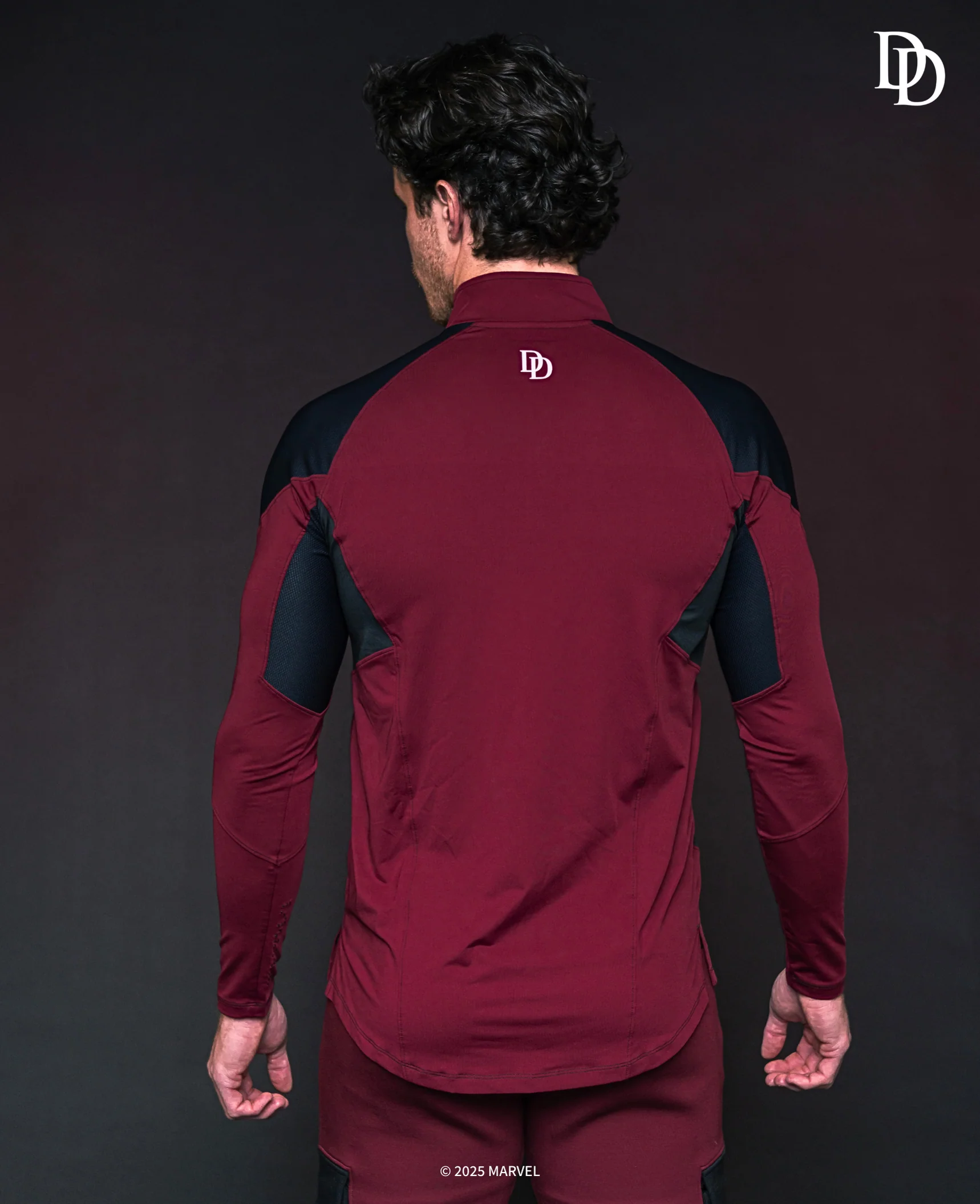 DAREDEVIL Performance 1/4 Zip Long Sleeve - Crimson - Image 3