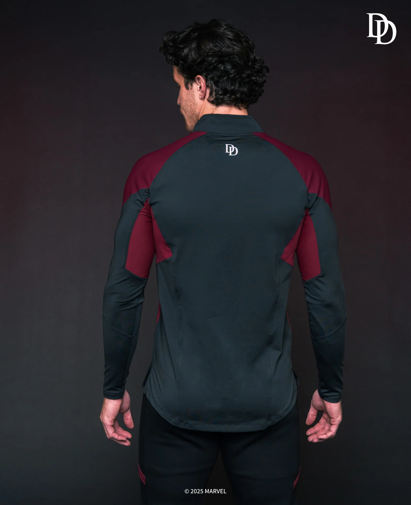 DAREDEVIL Performance 1/4 Zip Long Sleeve - Midnight Black - Image 3