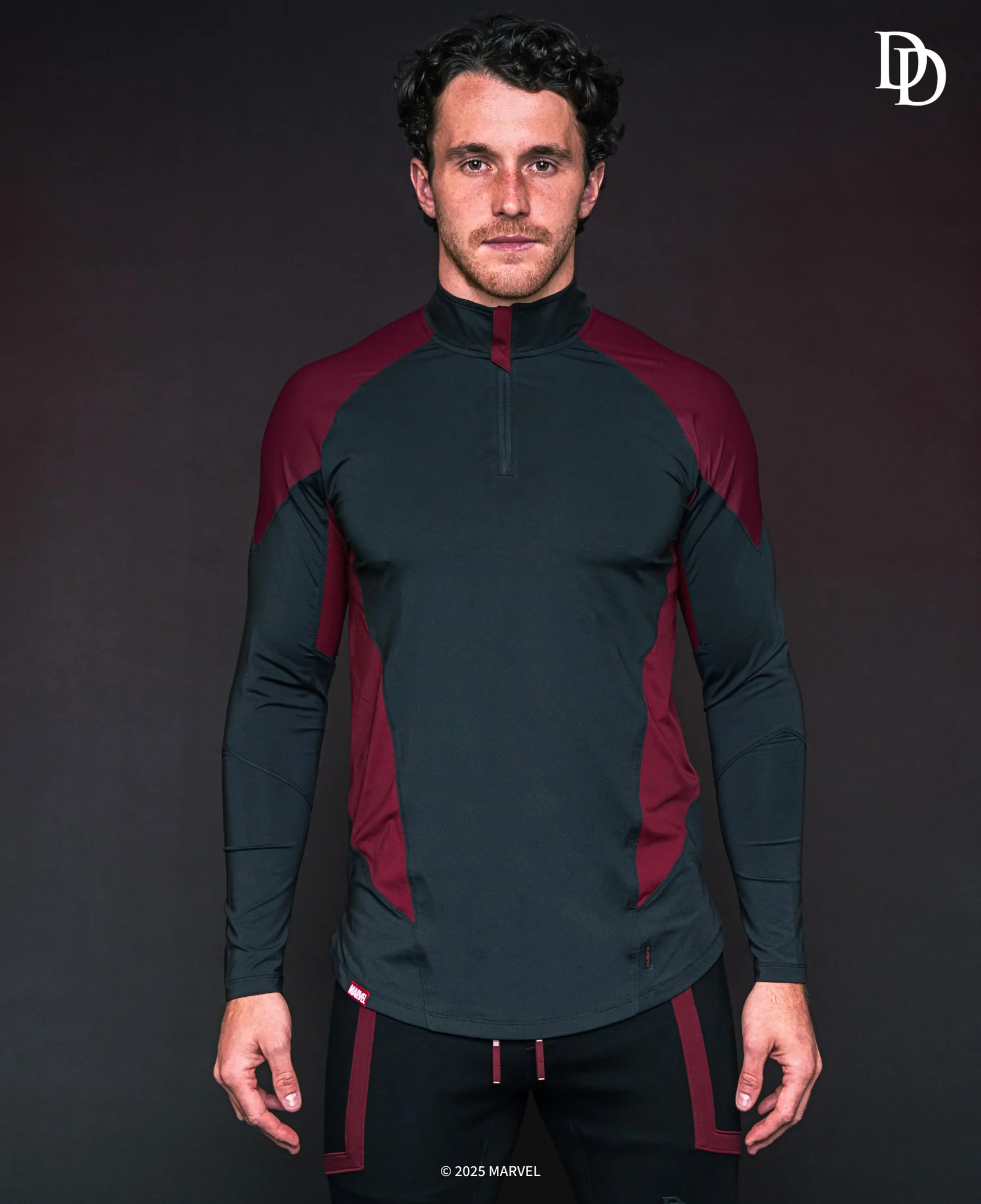 DAREDEVIL Performance 1/4 Zip Long Sleeve - Midnight Black - Image 5