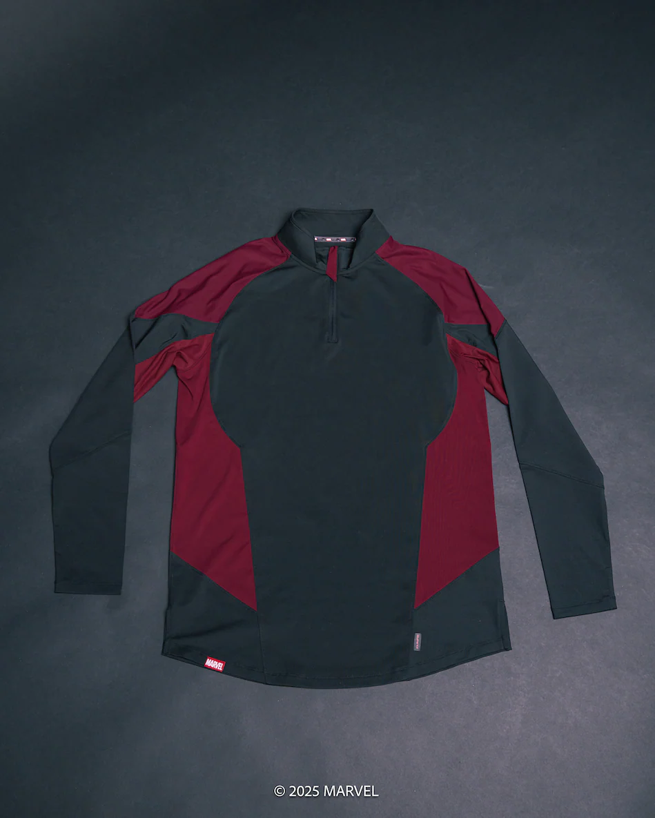 DAREDEVIL Performance 1/4 Zip Long Sleeve - Midnight Black - Image 8