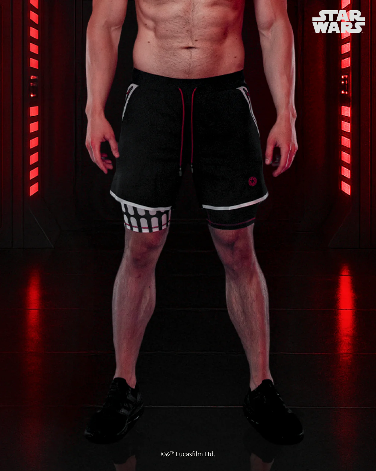 DARTH VADER Death Star Performance 7" Liner Shorts - Image 8