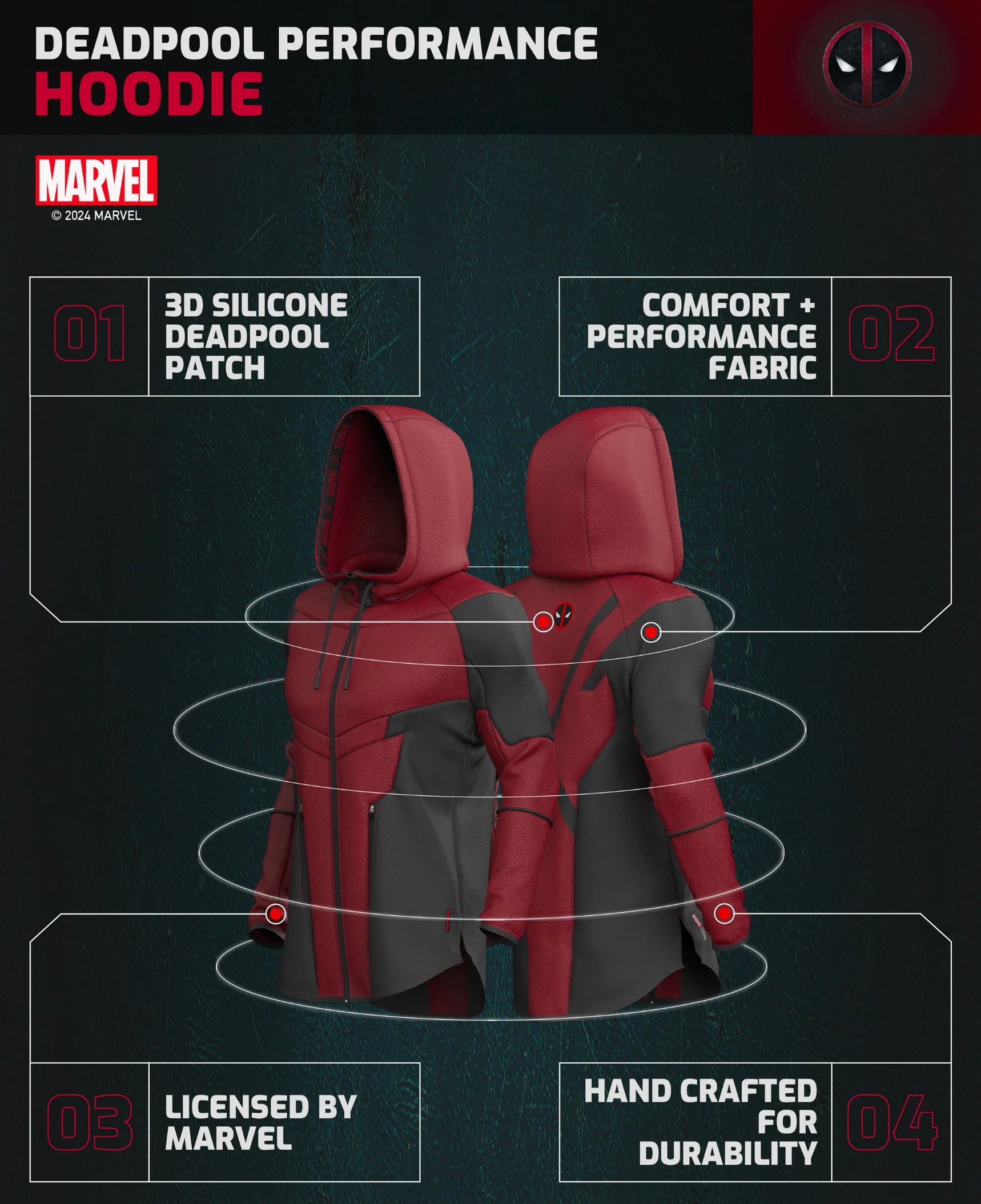 DEADPOOL Performance Hoodie - Image 5