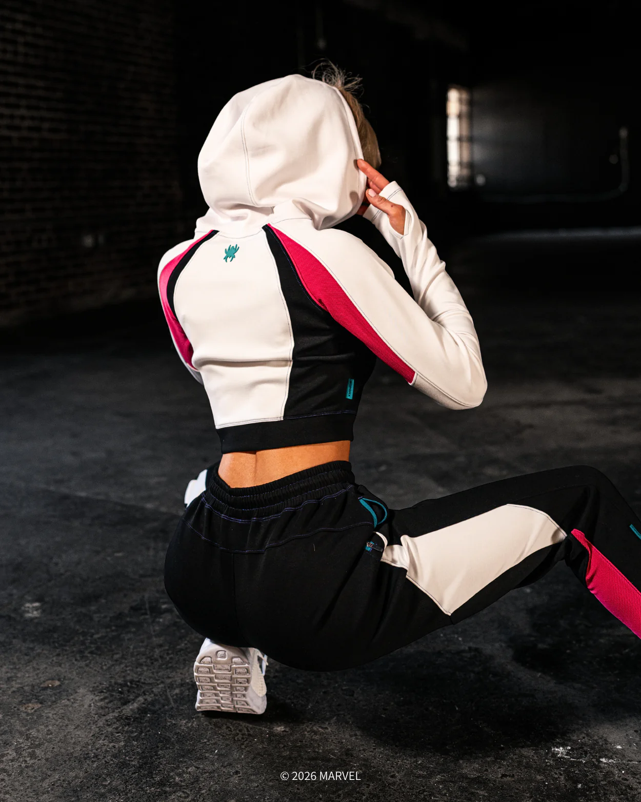 GHOST-SPIDER Performance Cropped Pullover Hoodie - Image 3