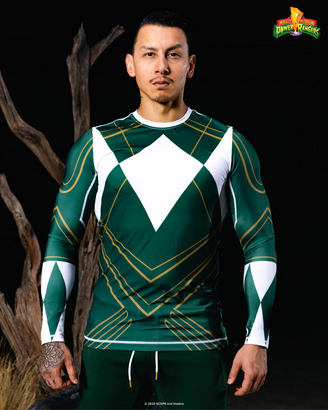 Green Ranger Long Sleeve MMA Rash Guard - Image 8