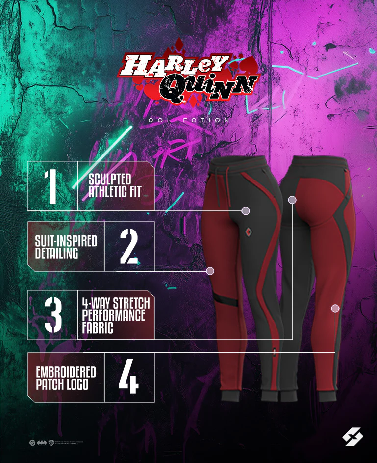 HARLEY QUINN Limited Edition Performance Joggers 1 of 500 - Image 8