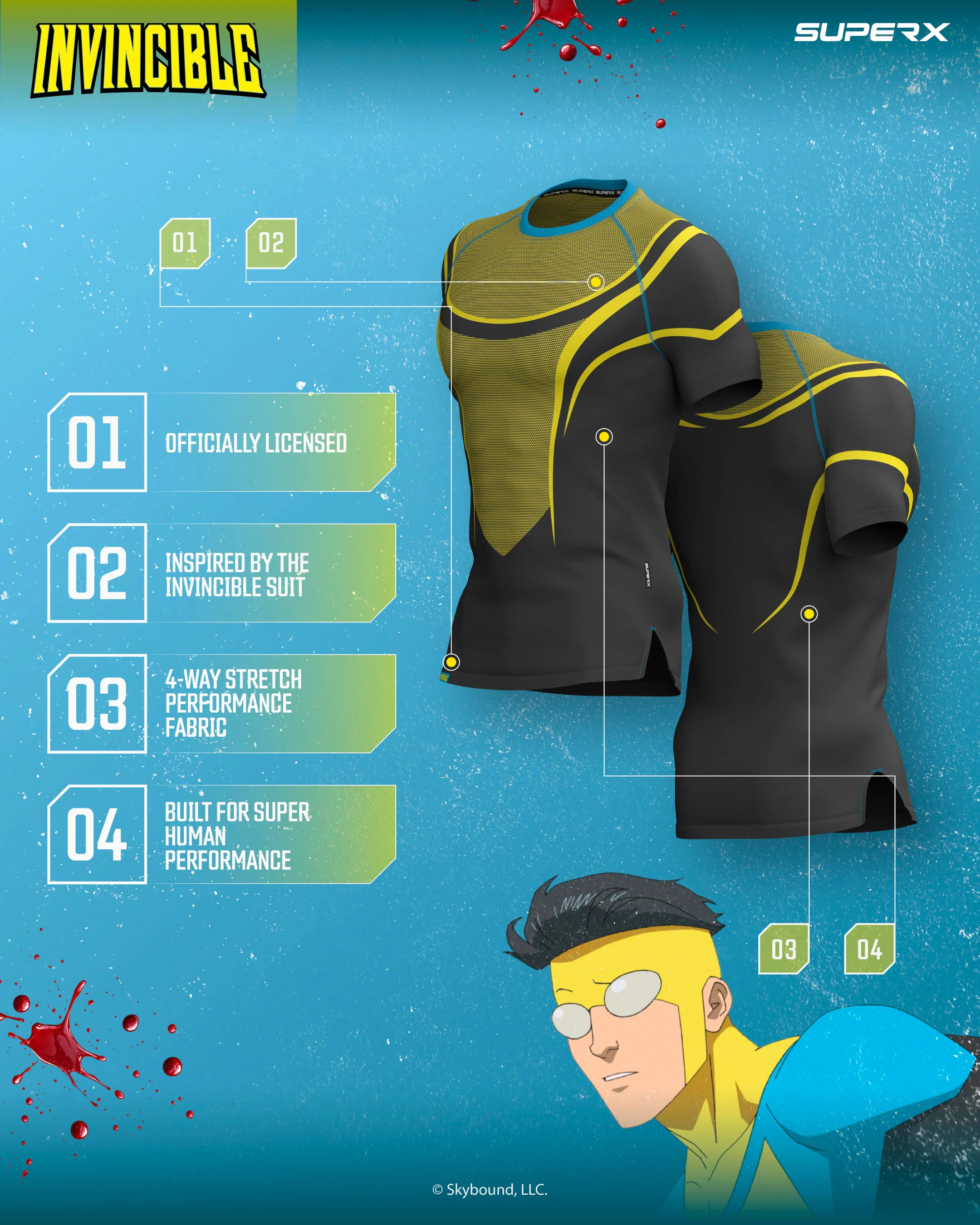 INVINCIBLE® Super Suit⢠Compression Short Sleeve - Image 5