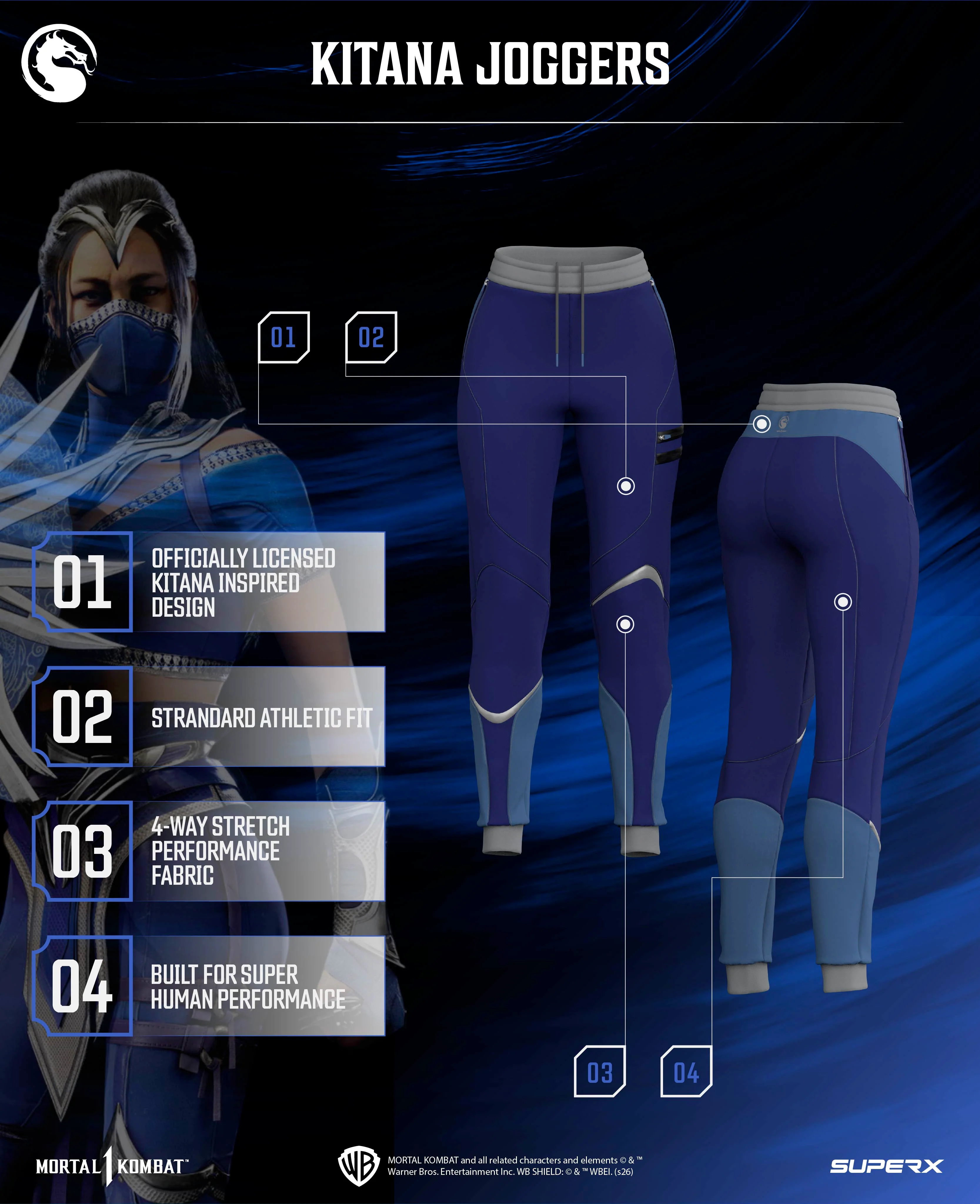 KITANA Limited Edition Performance Joggers 1 of 300 - Image 9