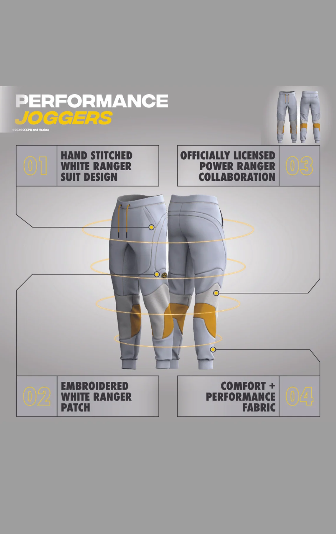 White Ranger Limited Edition Joggers - Image 3