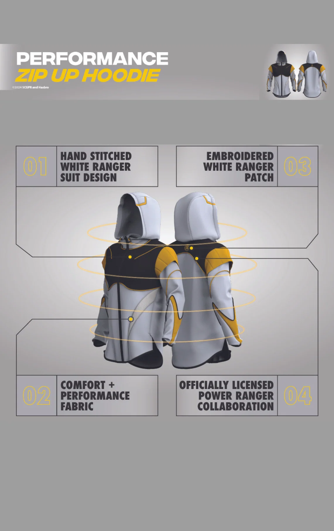 White Ranger Limited Edition Hoodie - Image 3