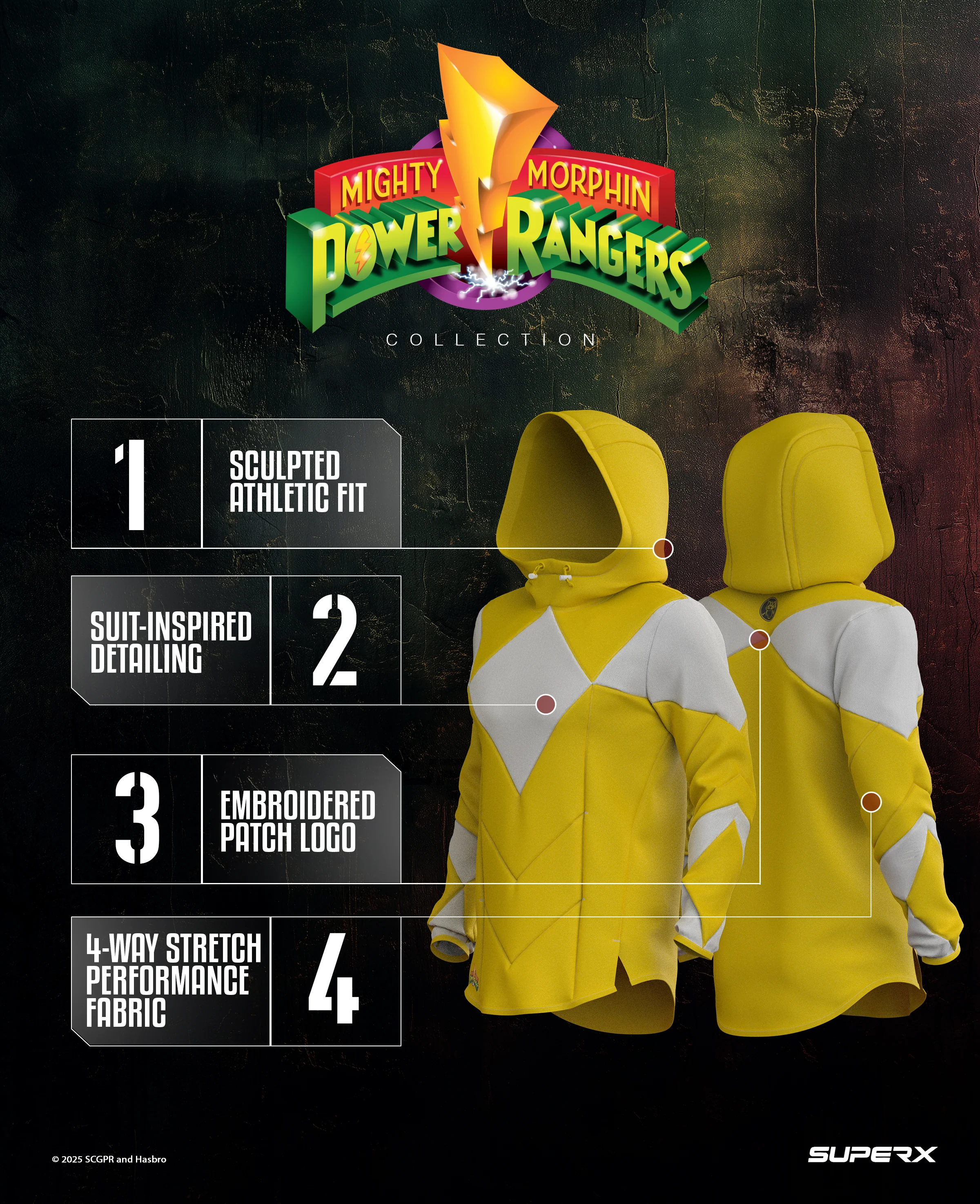 Yellow Ranger Women's Limited Edition Performance Pullover Hoodie V2 - Image 4