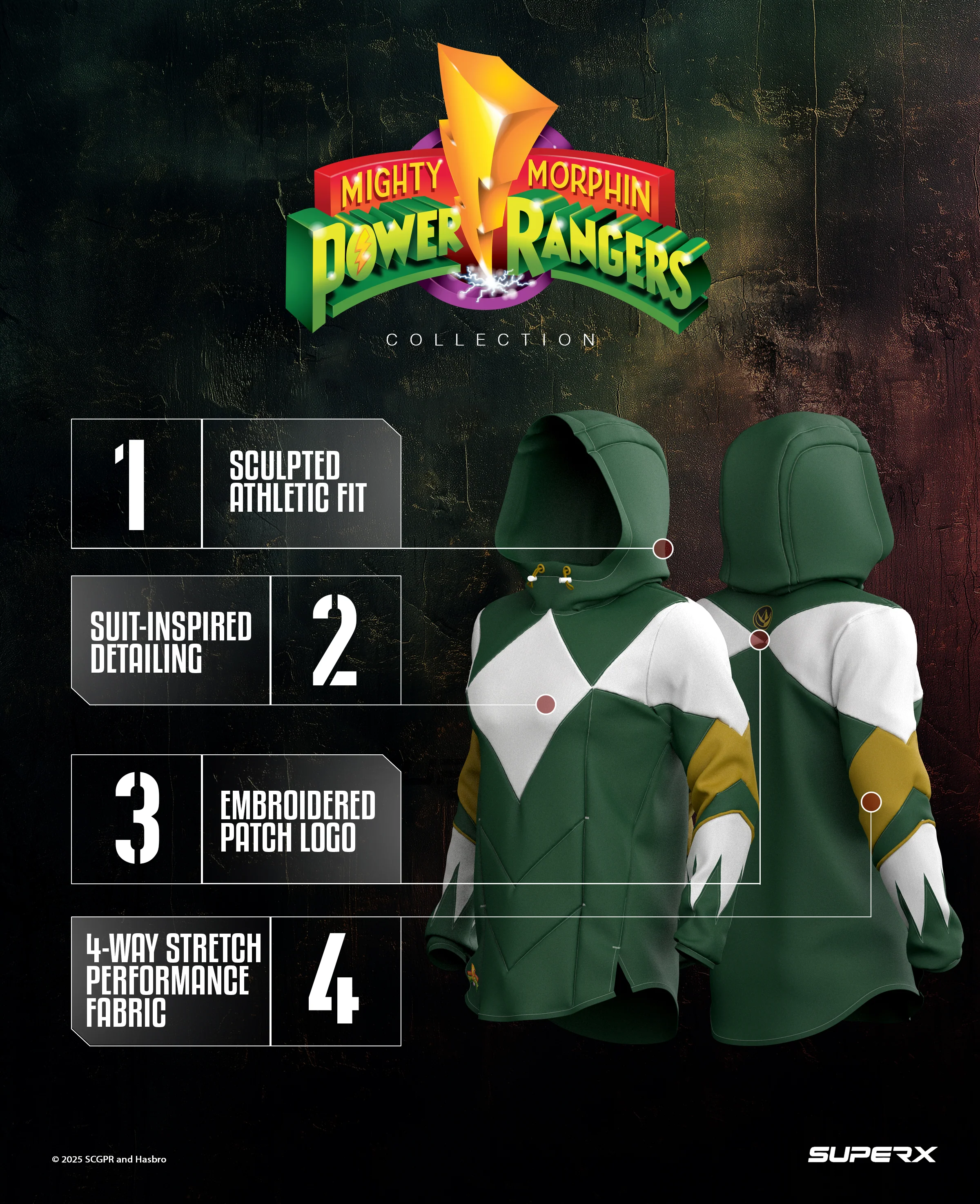 Green Ranger Limited Edition Performance Pullover Hoodie V2 - Image 5