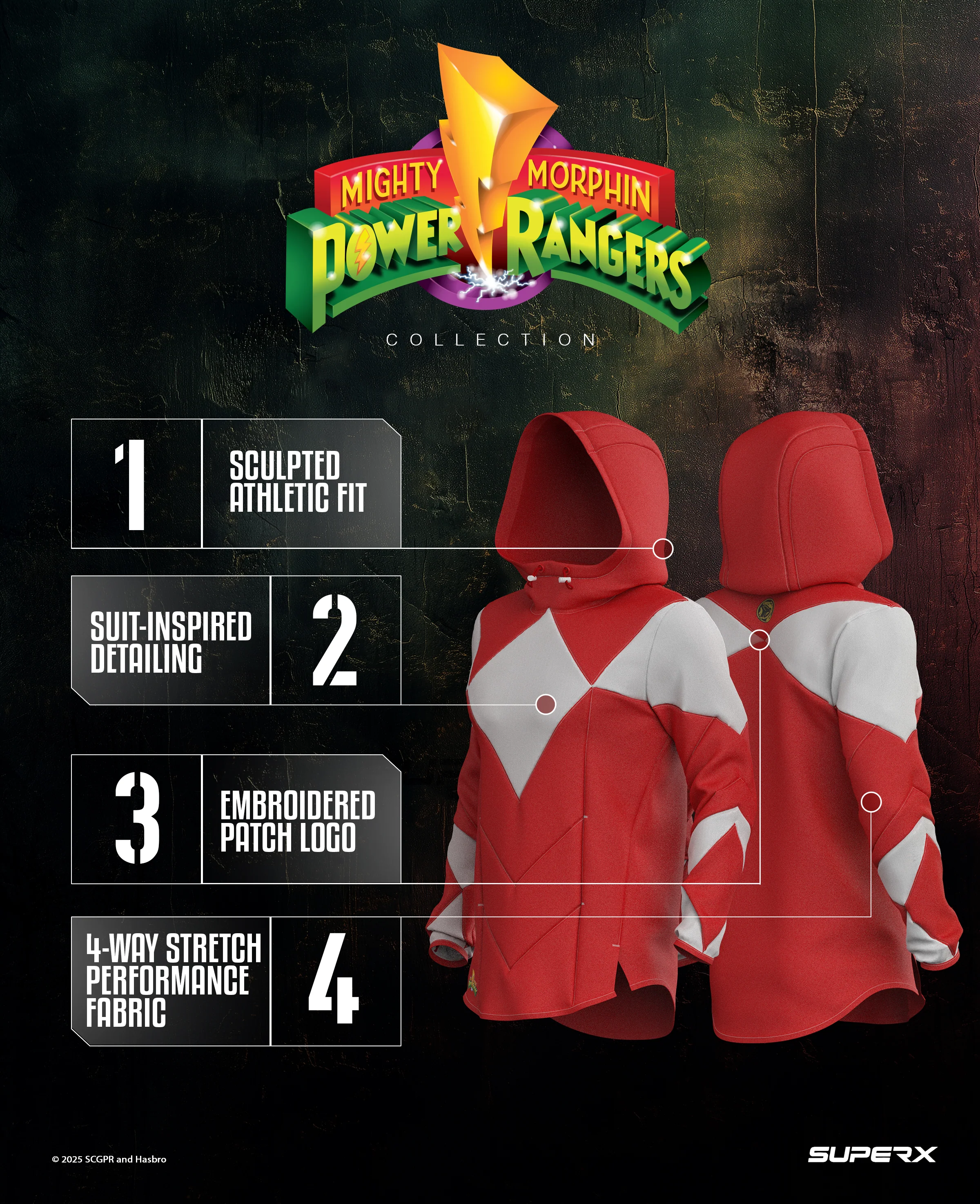 Red Ranger Limited Edition Performance Pullover Hoodie V2 - Image 5