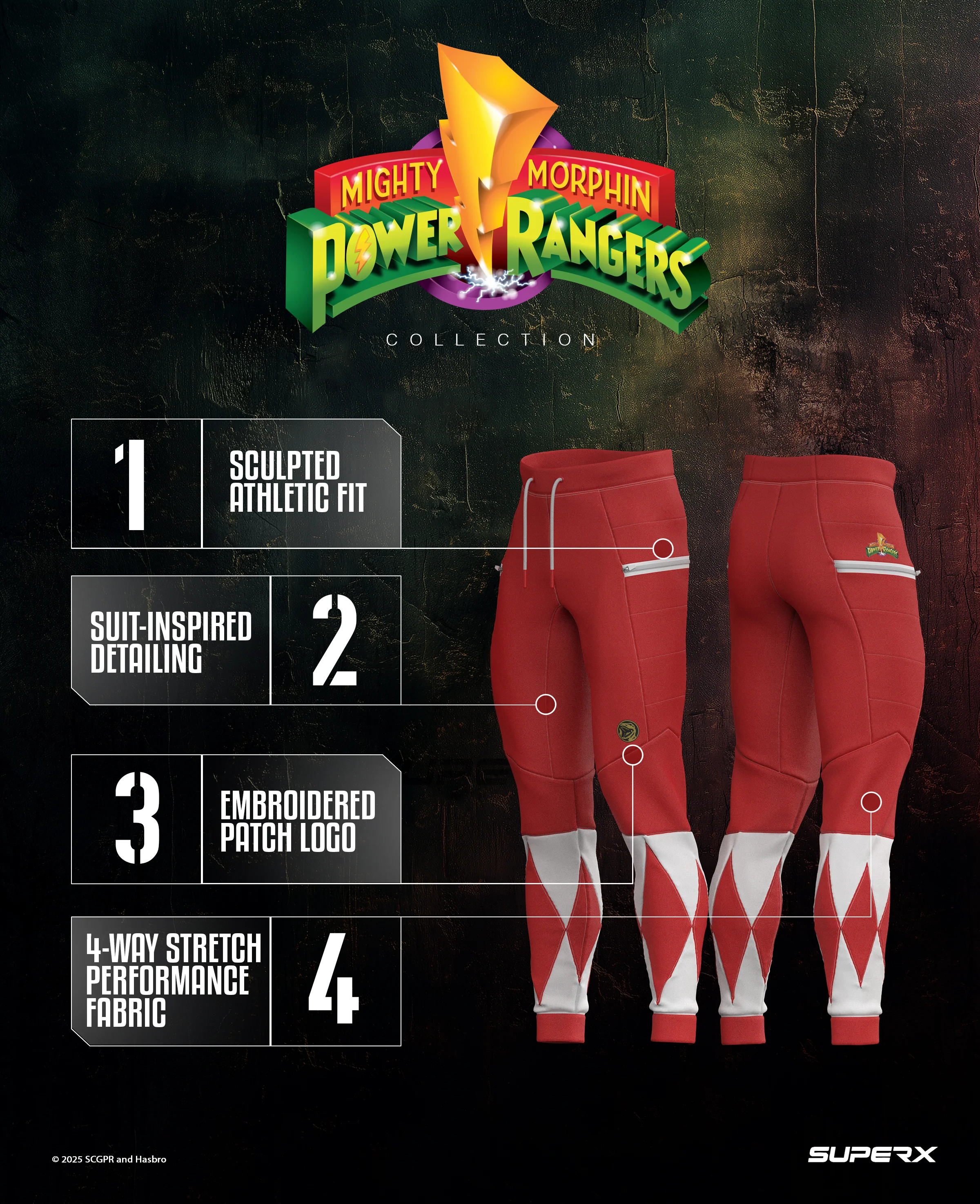 Red Ranger Limited Edition Performance Joggers V2 - Image 6