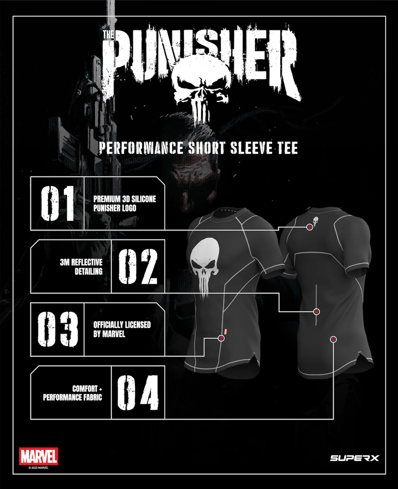 Marvel’s Punisher Performance Short Sleeve - Image 8