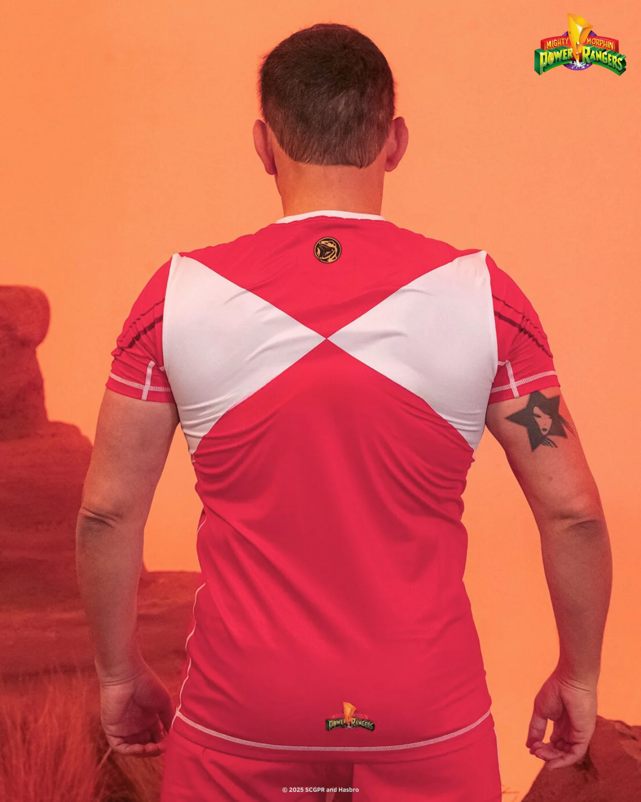 Red Ranger Short Sleeve MMA Rash Guard - Image 3