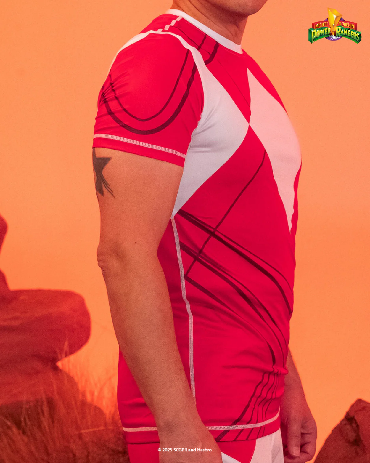 Red Ranger Short Sleeve MMA Rash Guard - Image 4