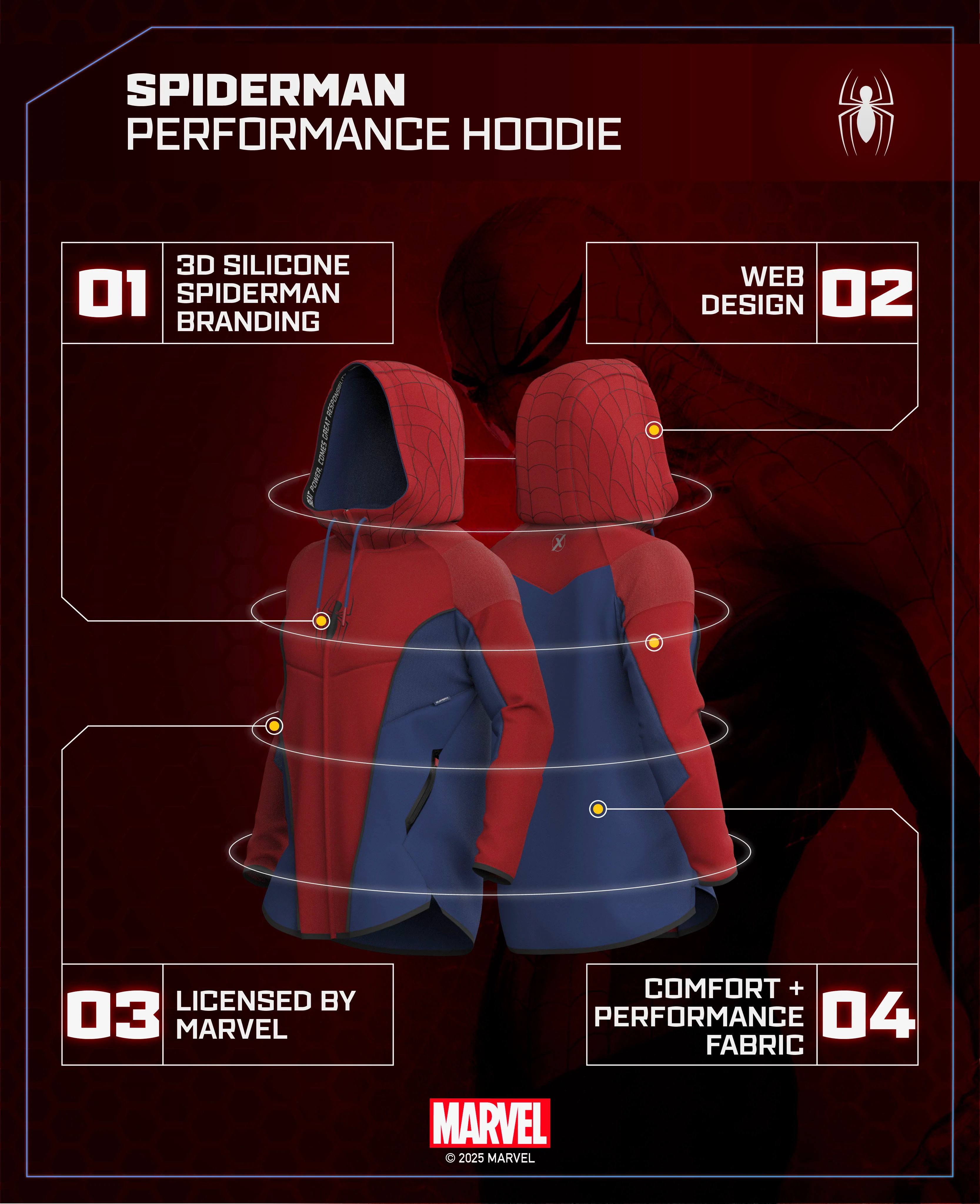 SPIDER-MAN Limited Edition Performance Pullover Hoodie 1 of 999 - Image 7