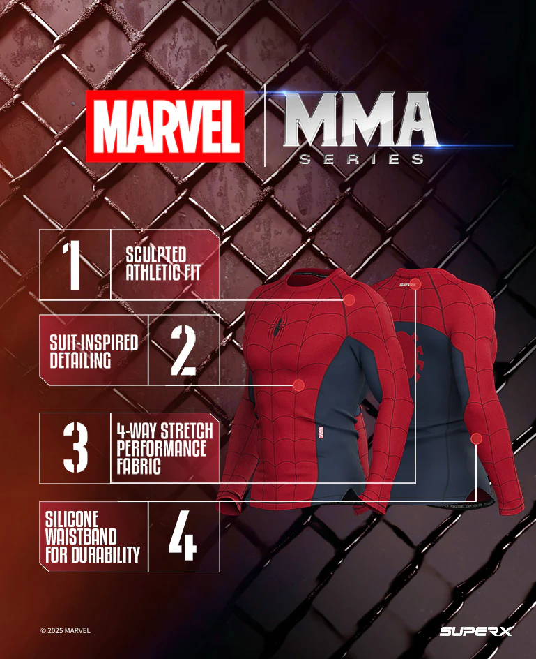 Spider-Man Long Sleeve MMA Rash Guard - Image 9