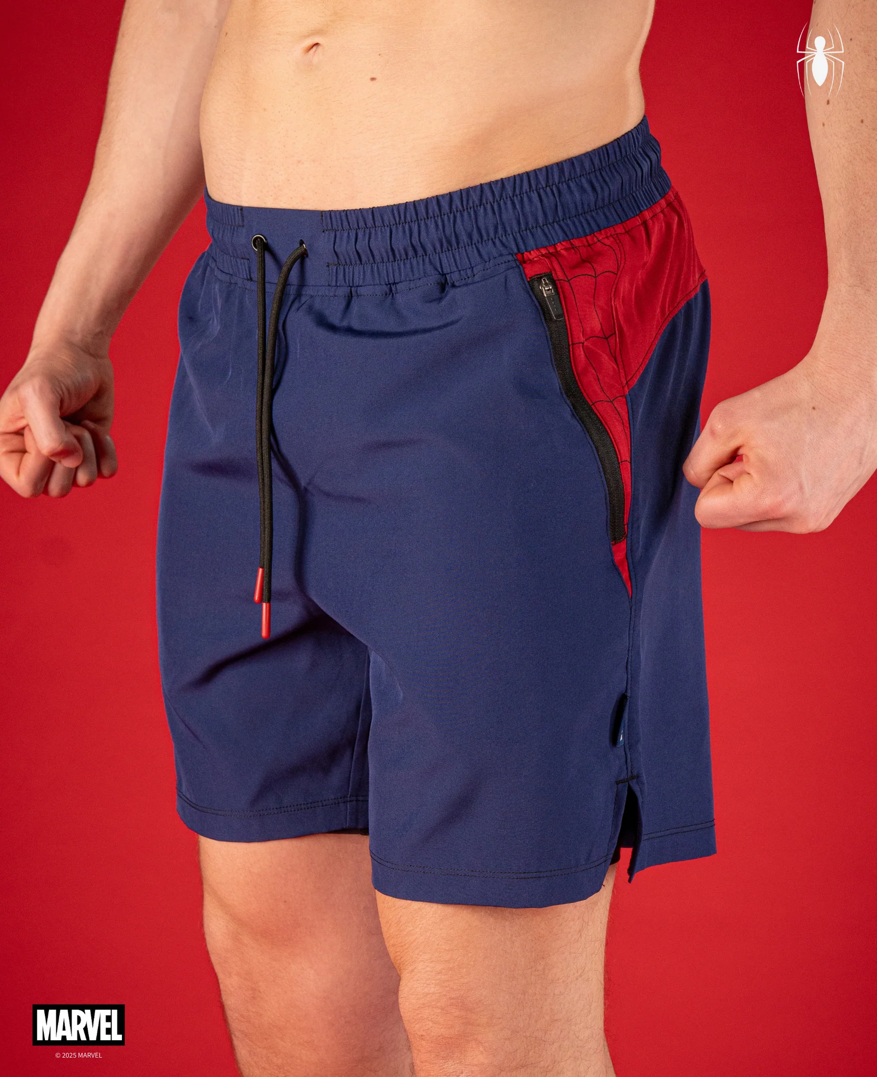 SPIDER-MAN Performance Lined Shorts 7" - Carnage Blue - Image 10