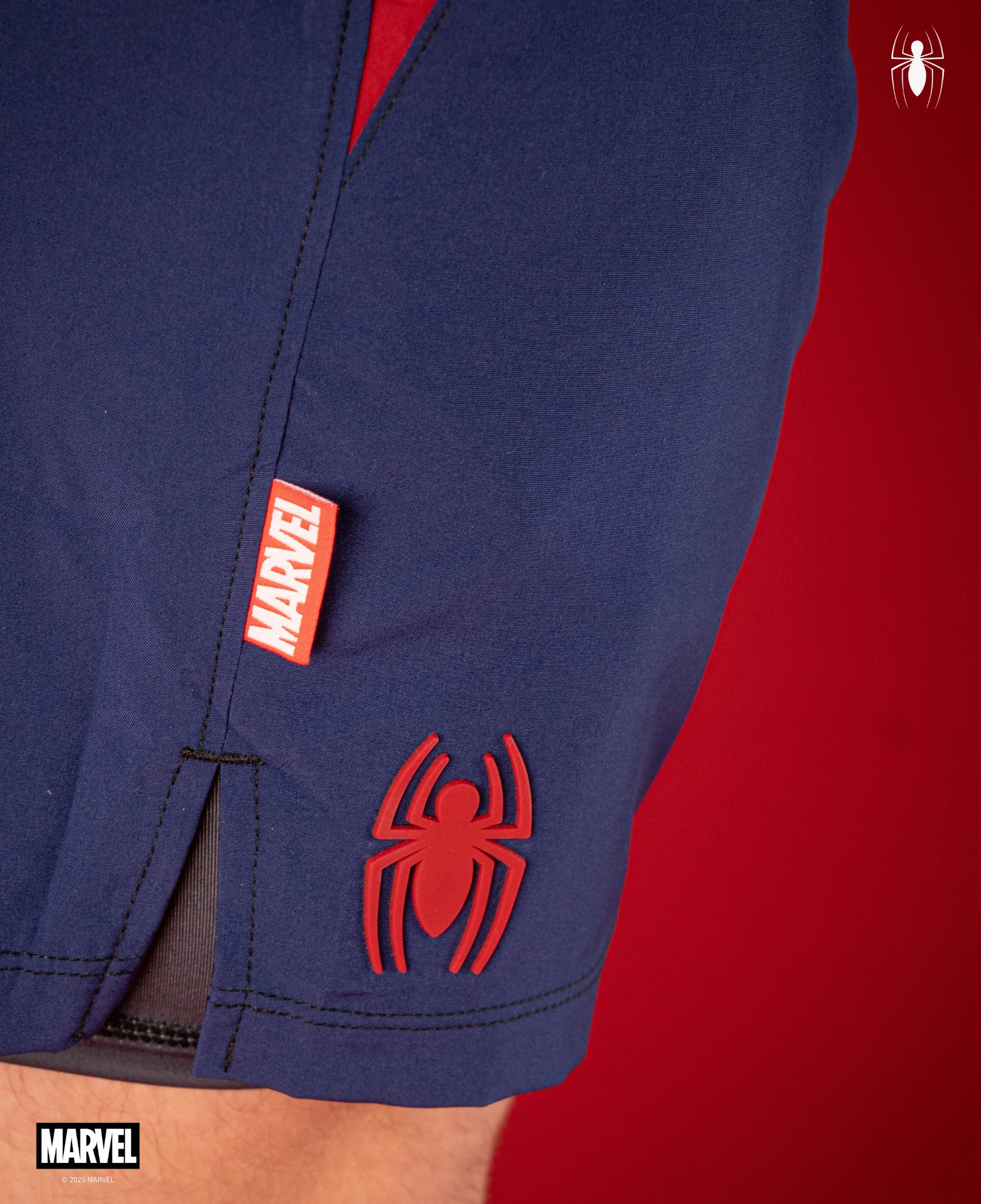 SPIDER-MAN Performance Lined Shorts 7" - Carnage Blue - Image 4