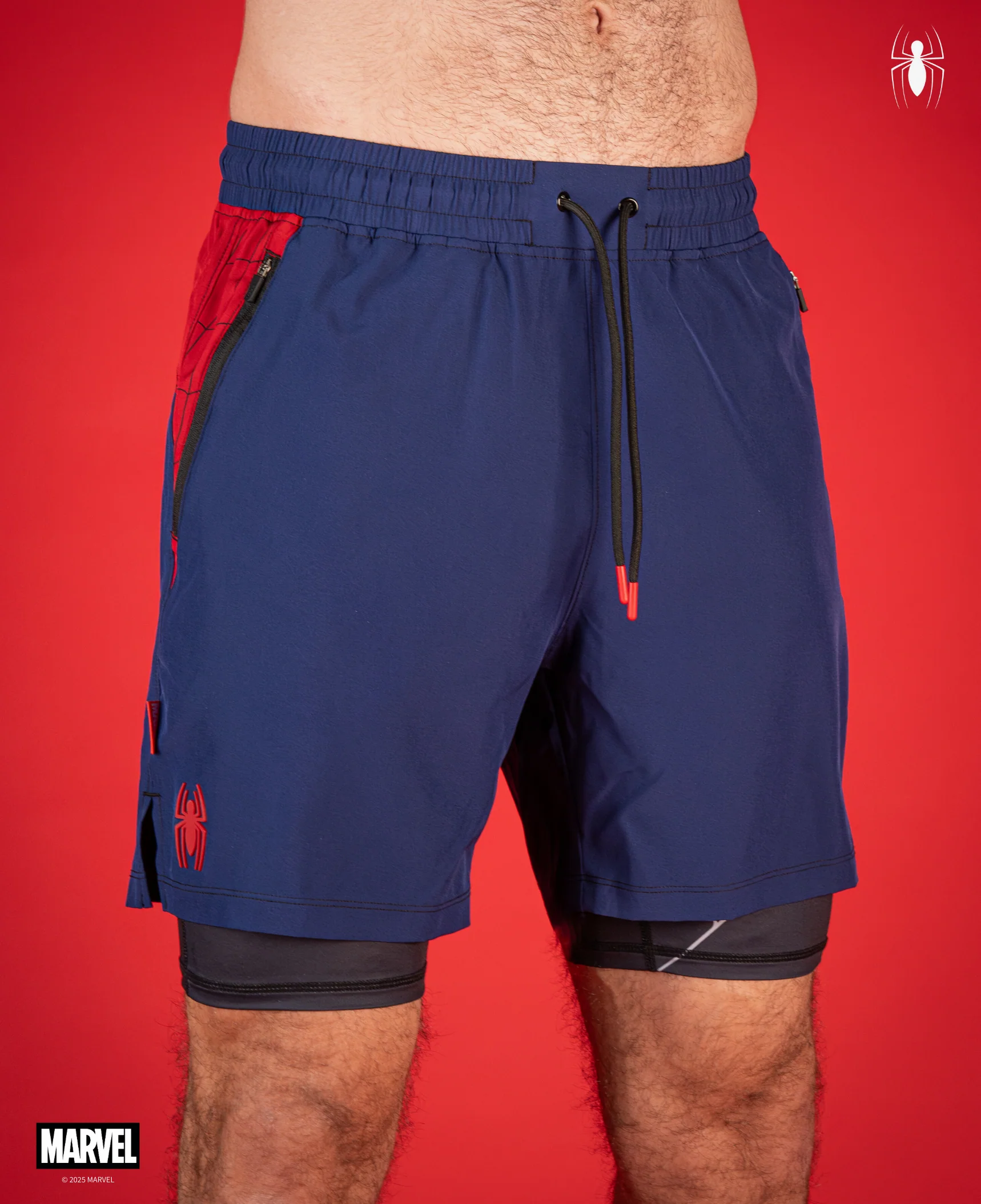 SPIDER-MAN Performance Lined Shorts 7" - Carnage Blue - Image 9