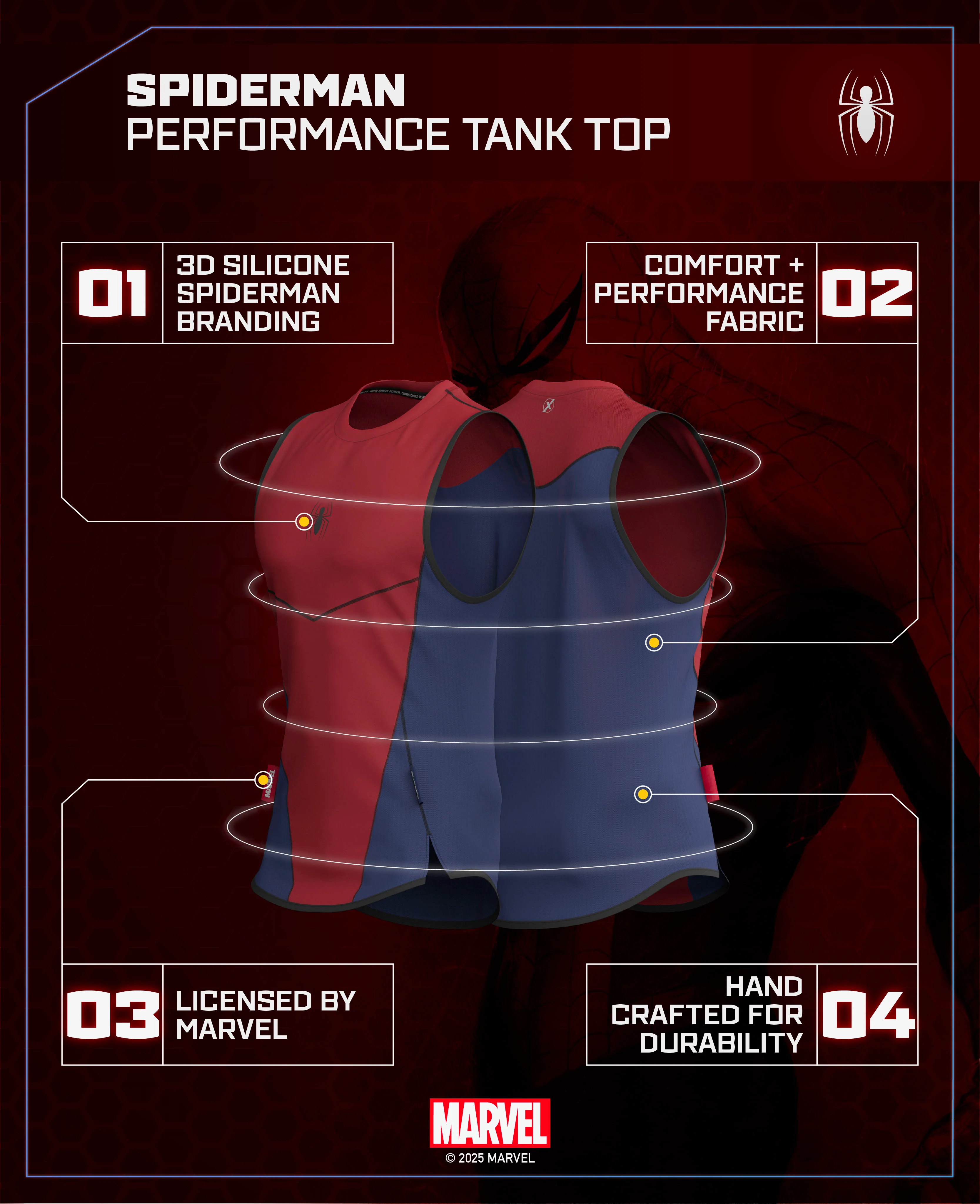 SPIDER-MAN Performance Tank Top - Image 7