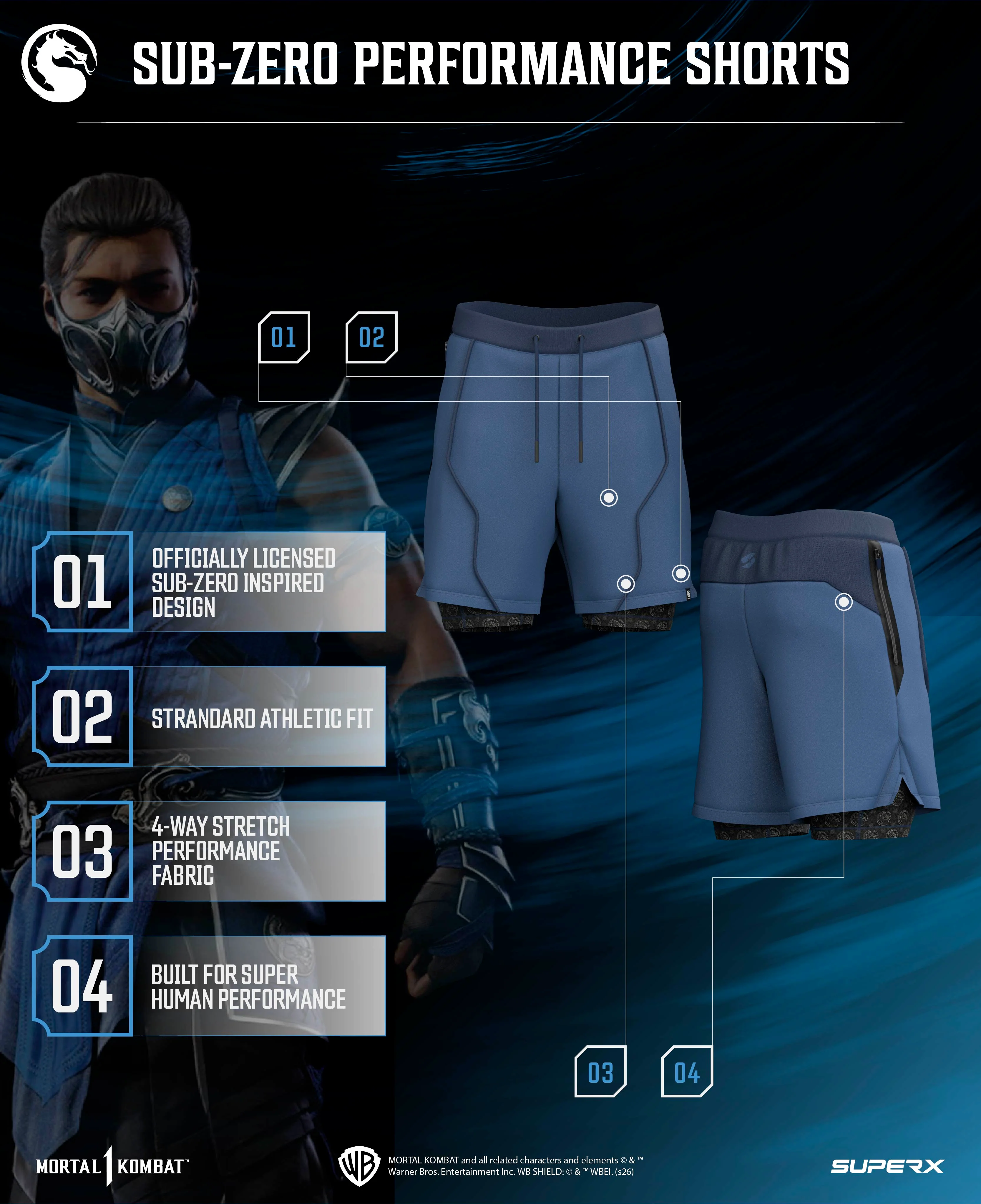 SUB-ZERO 7" Performance Shorts w/Liner - Image 4
