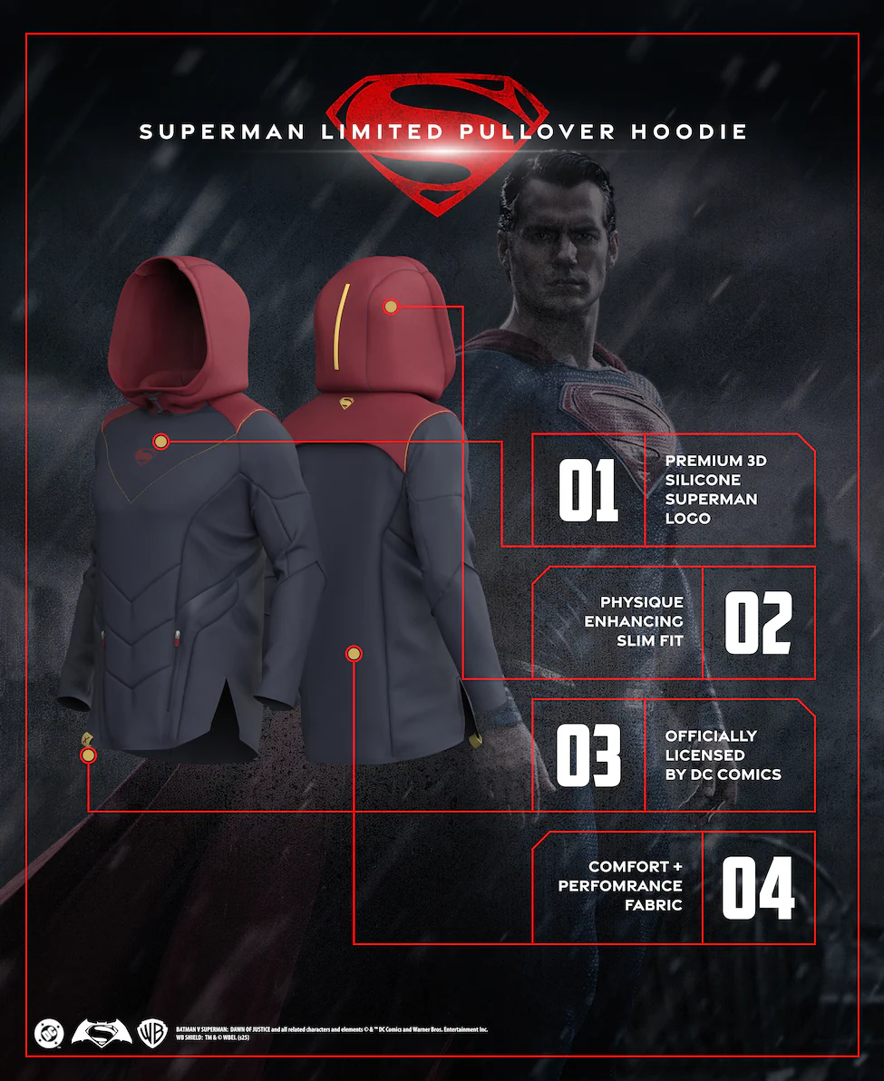SUPERMAN BVS Limited Edition Performance Hoodie - Image 7