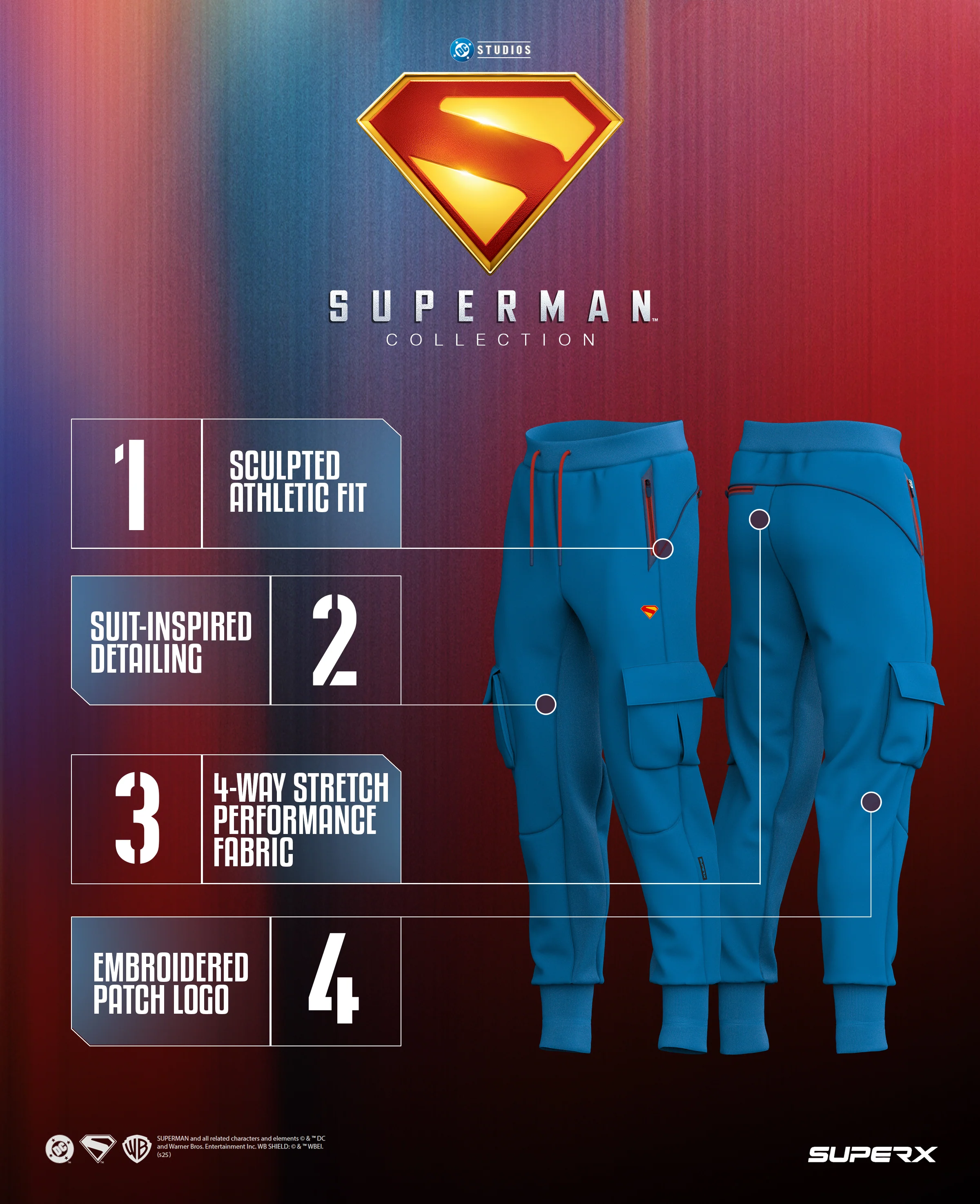 SUPERMAN Performance Cargo High Rib Jogger - Image 11