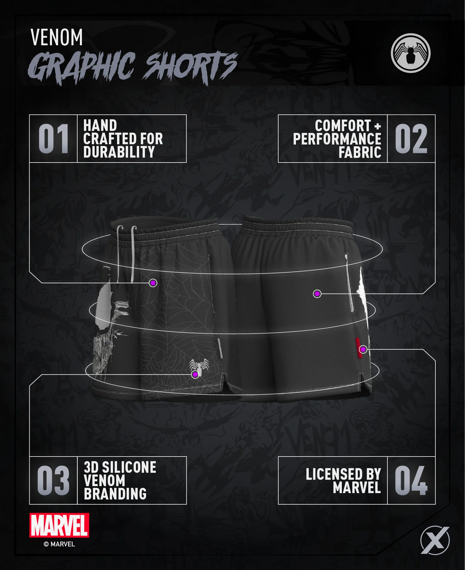 SYMBIOTE Performance Shorts 1 of 500 - Image 5