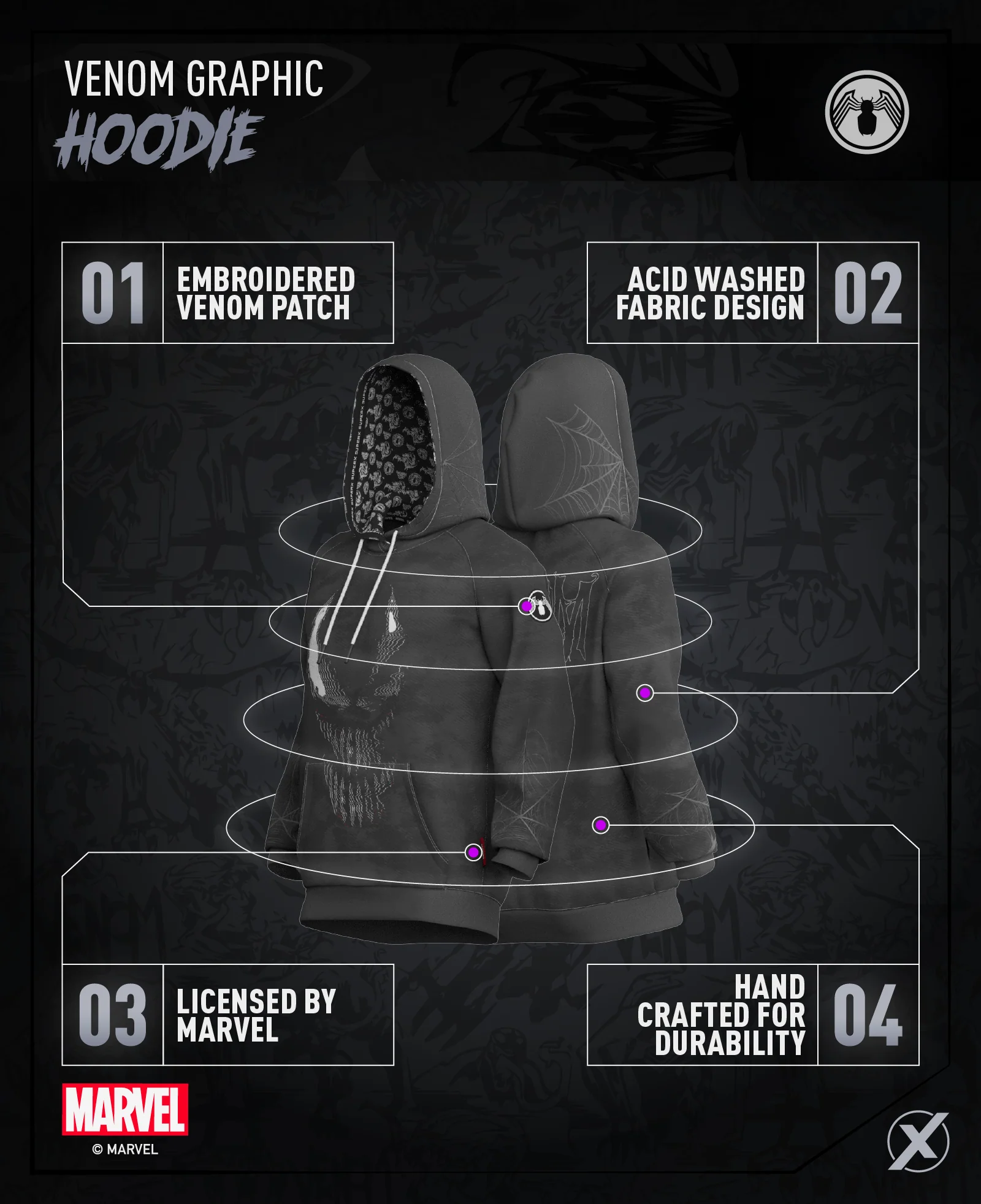 VENOM Acid Wash Oversized Pullover - Image 10