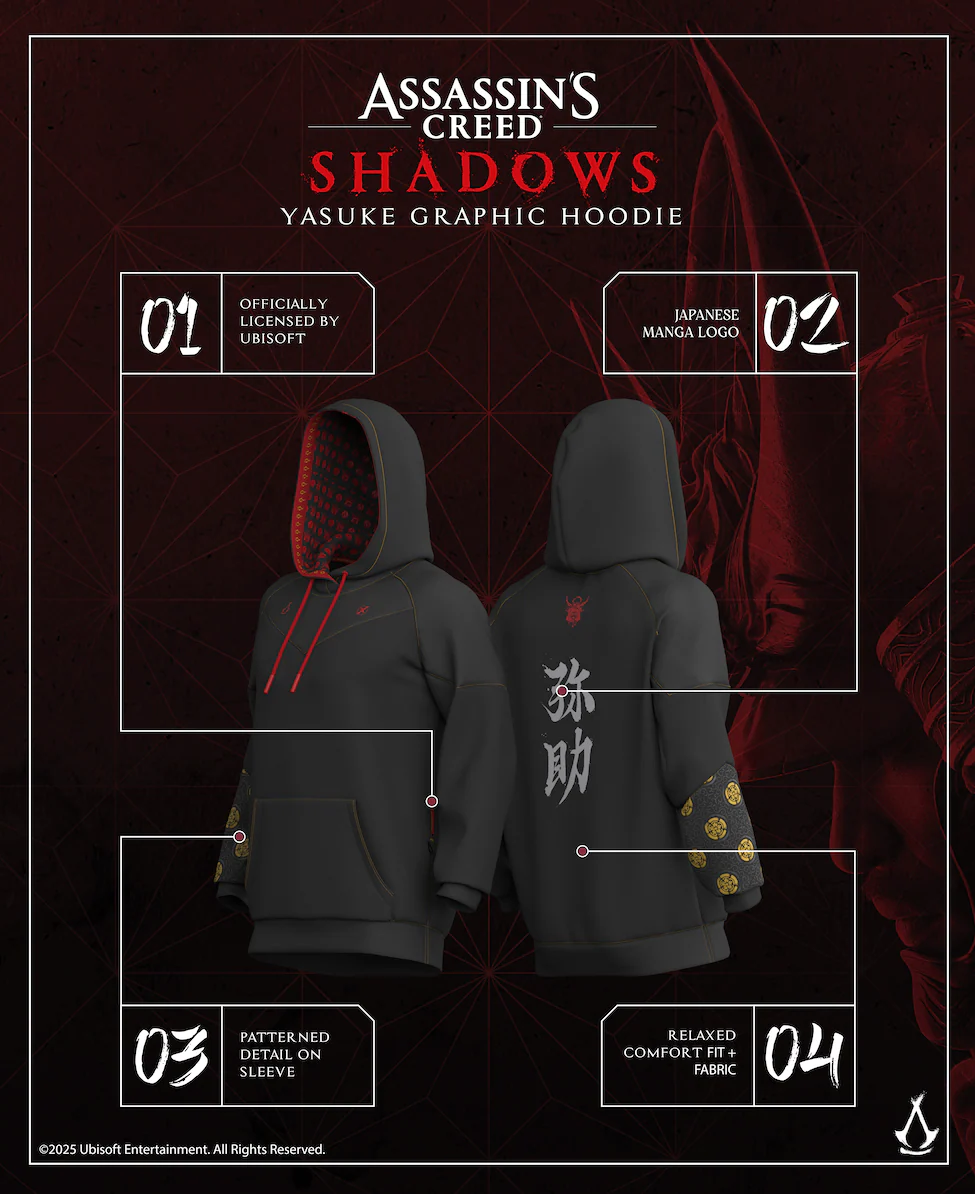 YASUKE Samurai Assassins Creed Shadows Performance LTD Pullover Hoodie 1 of 250 - Image 5